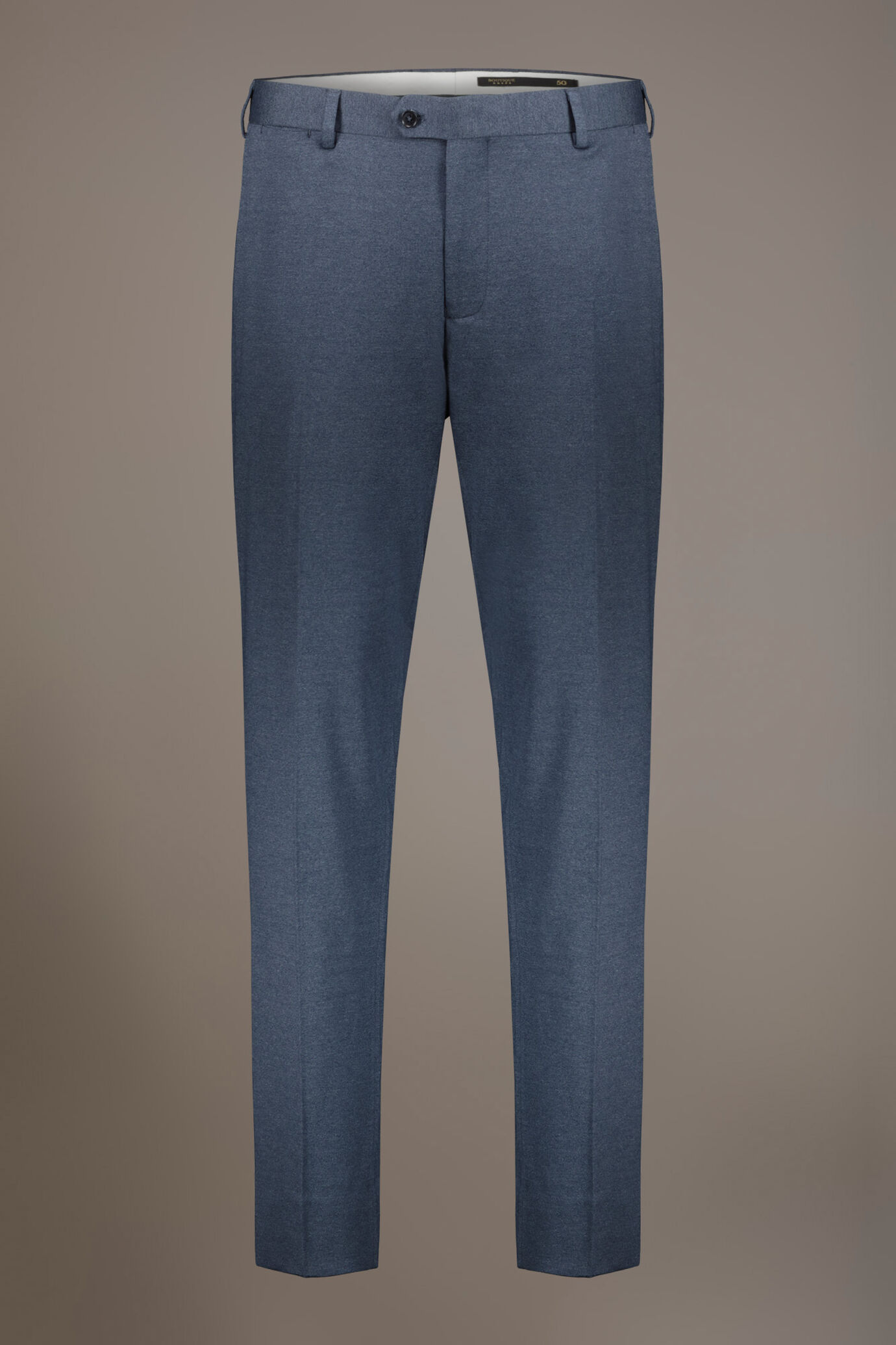 Regular fit single-breasted suit in solid colour jersey fabric image number 7