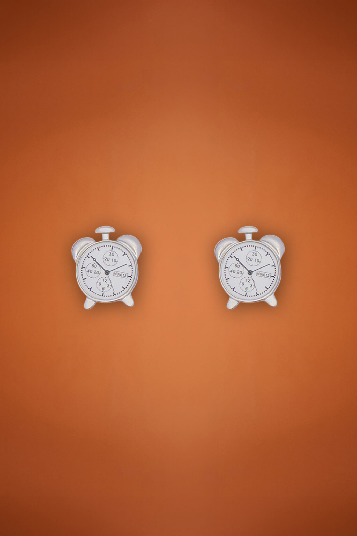 Manschettenkn&ouml;pfe f&uuml;r Herren mit Weckermotiv image number 0