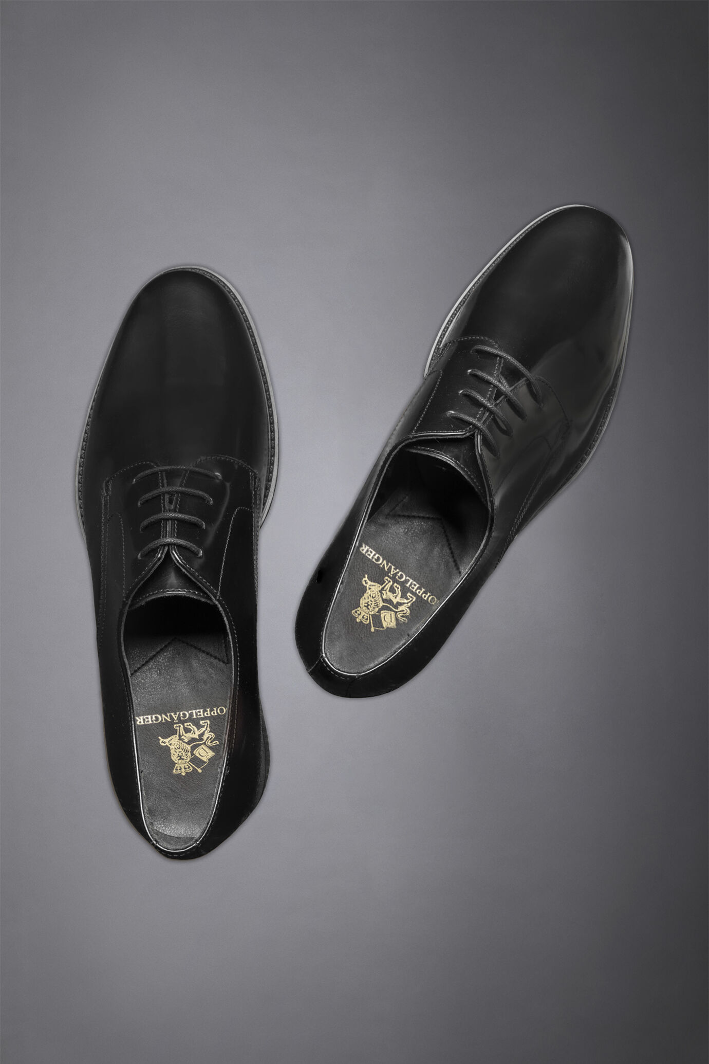 Scarpa derby 100% pelle abrasivata con suola in gomma image number 2