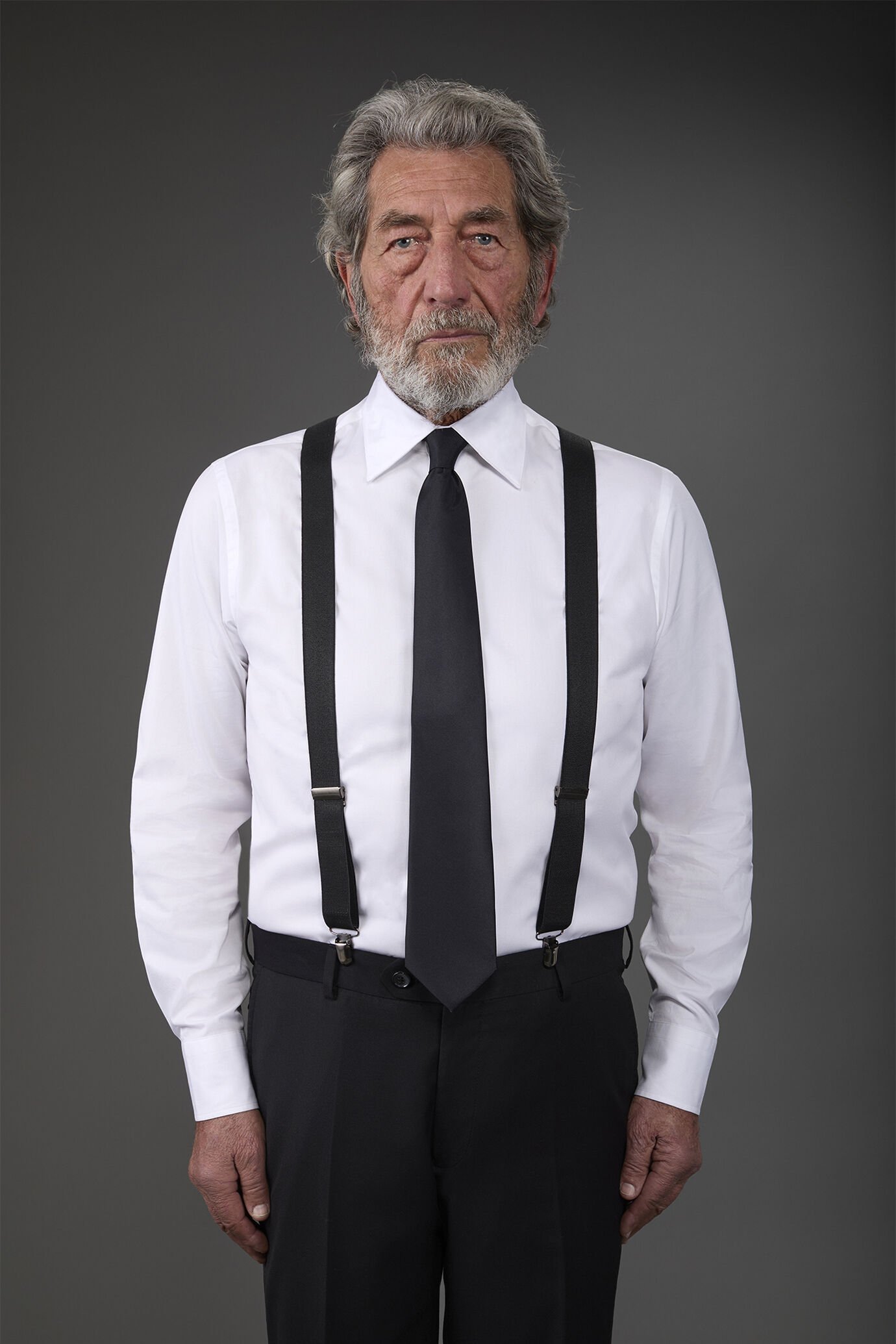Single-colour men's elastic braces image number 0