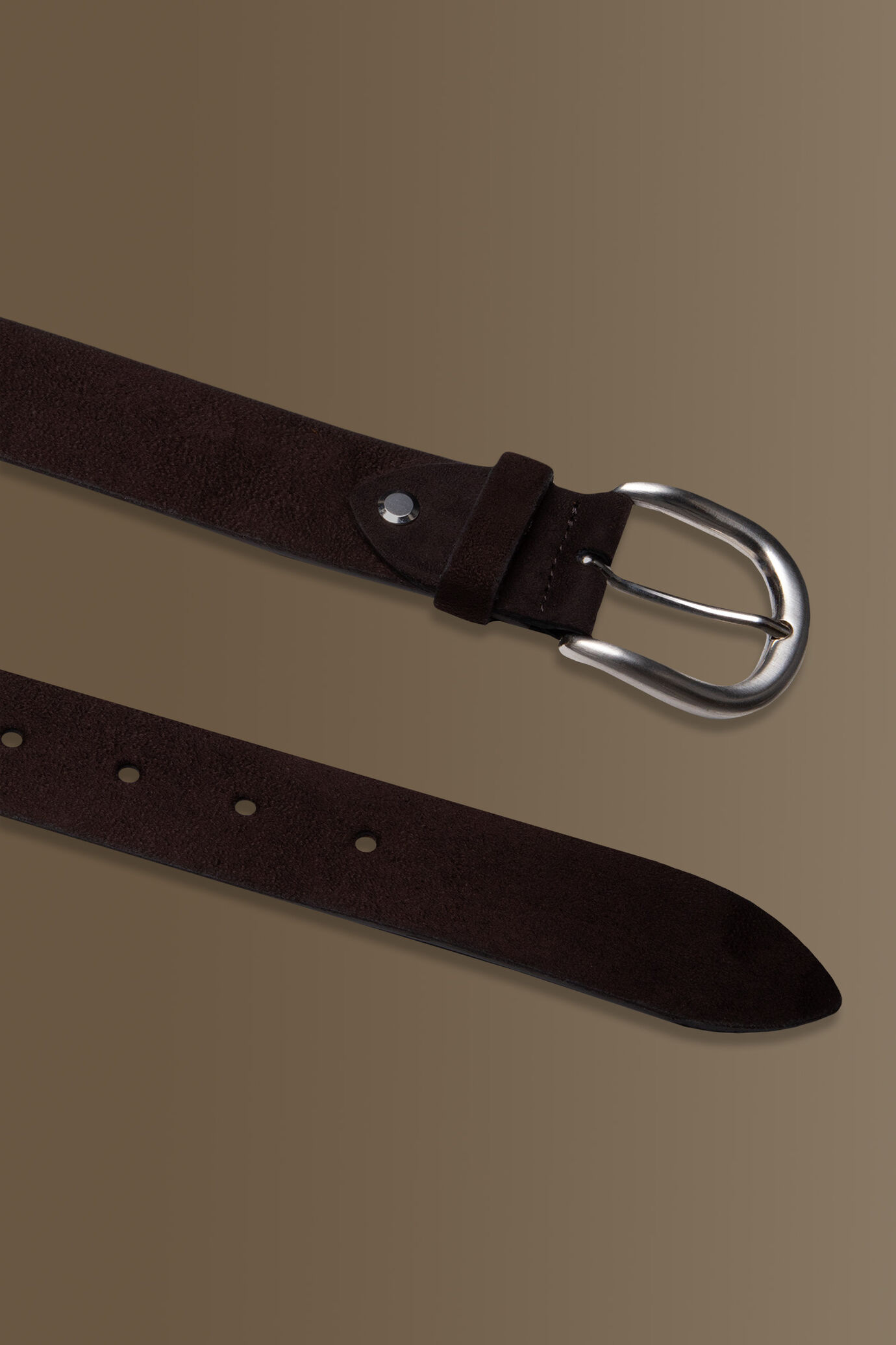 Cintura uomo in suede misto pelle tinta unita image number 1