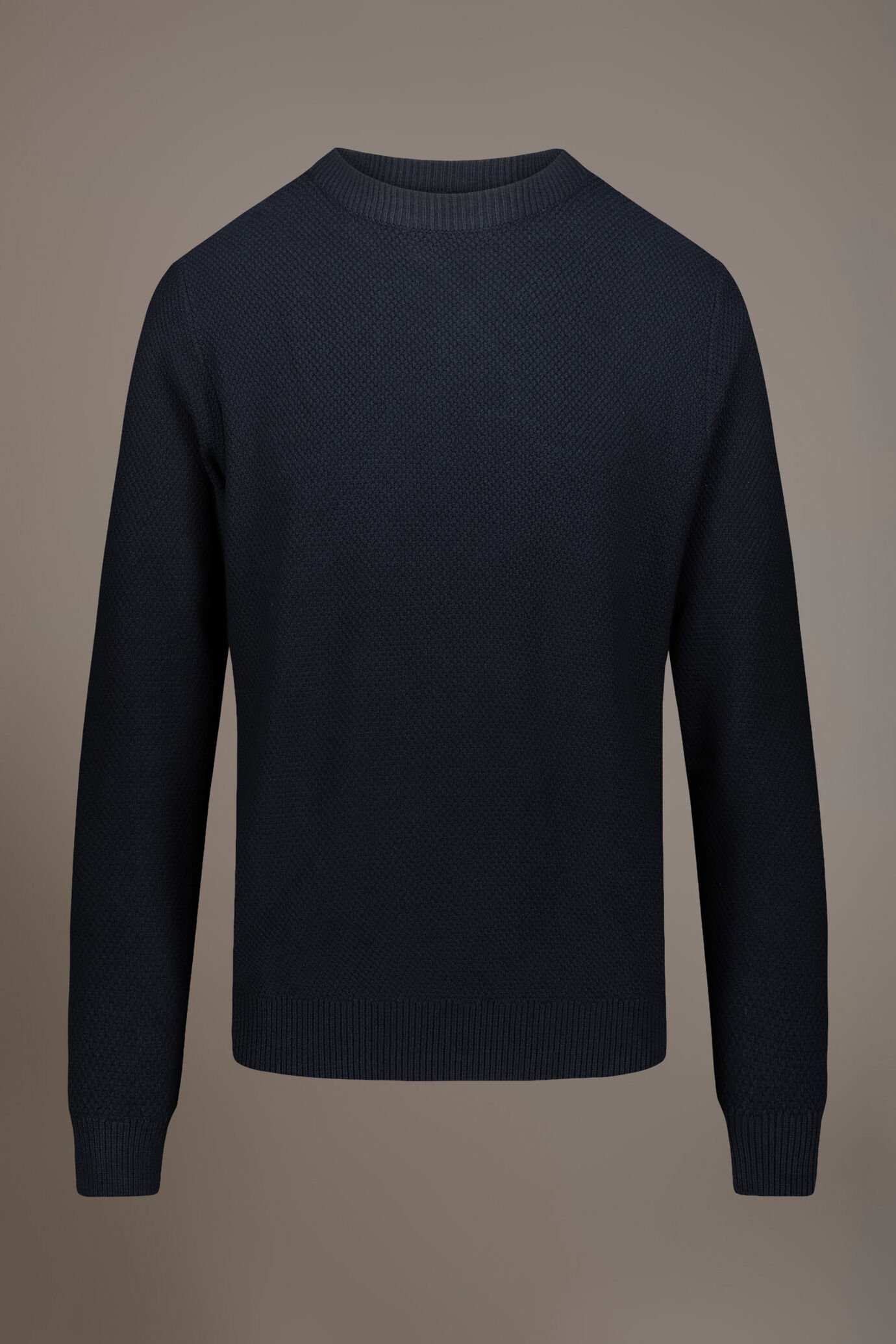 Maglia girocollo lavorazione a nido d'ape image number 4