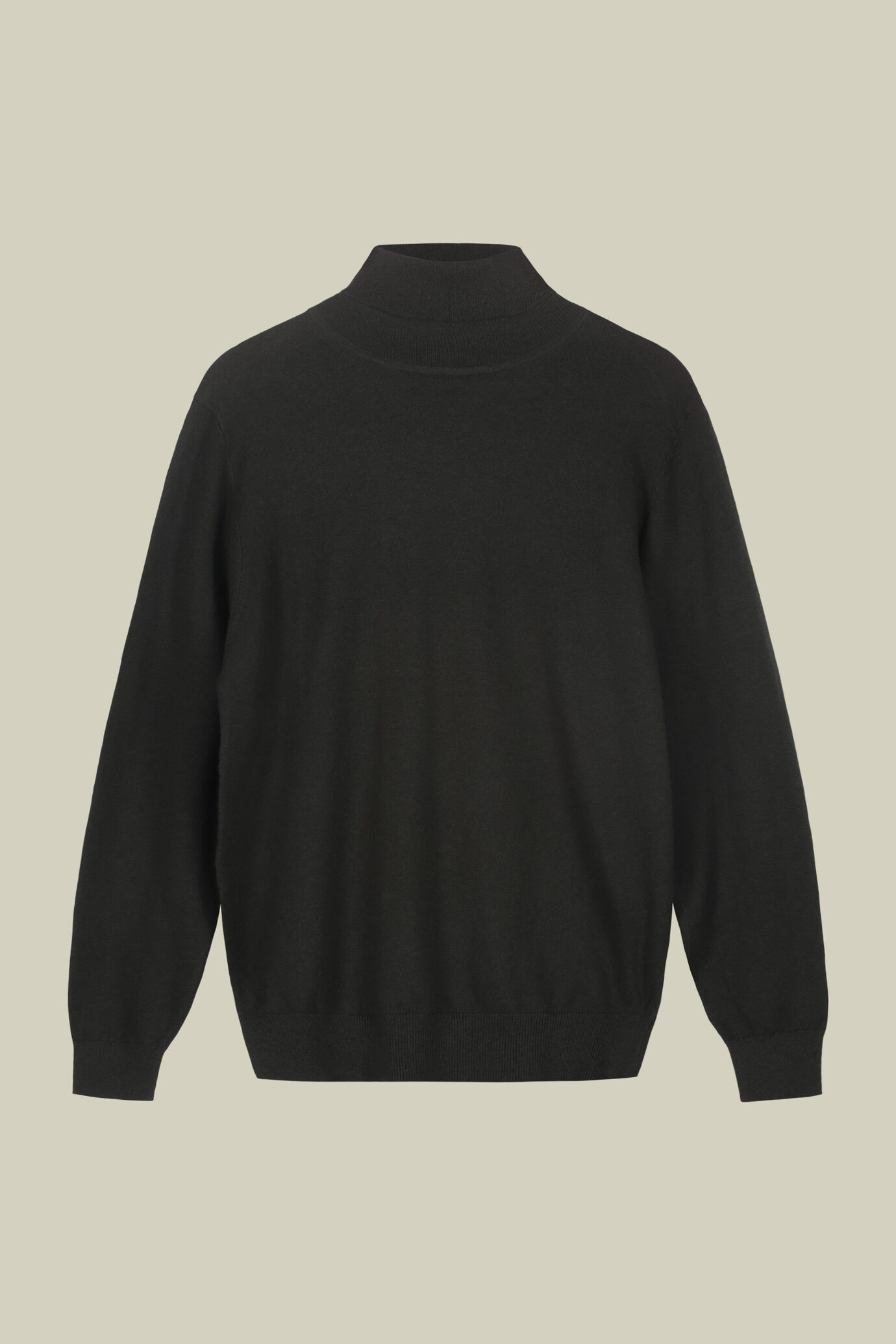 Herren-Pullover mit hohem Ausschnitt aus Baumwolle in normaler Passform image number 4