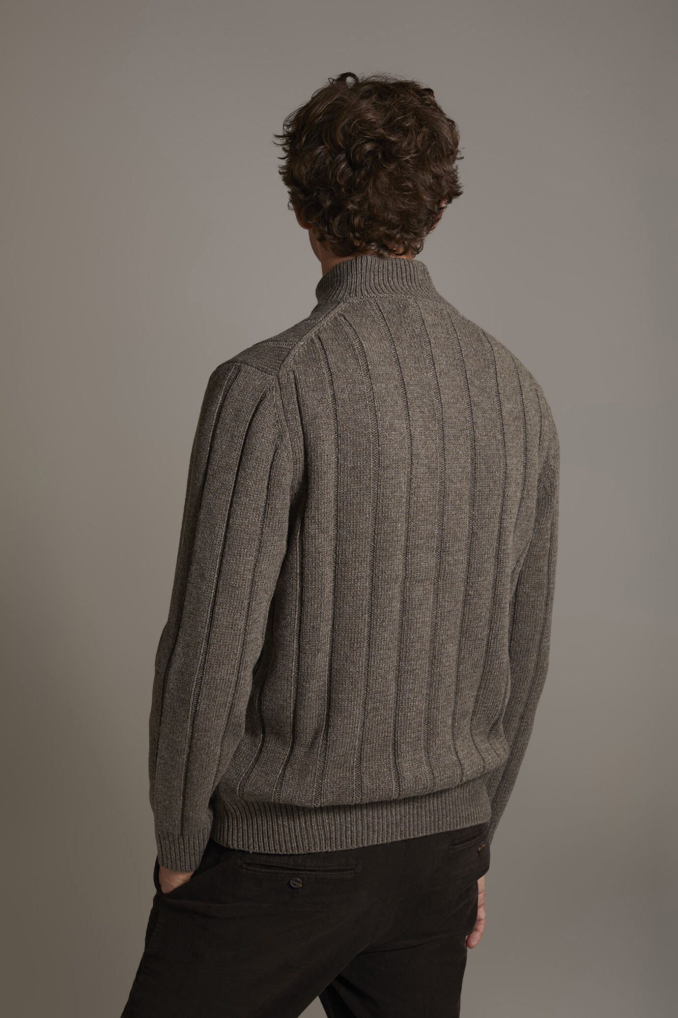 Wool mixed cardigan with braids image number 3