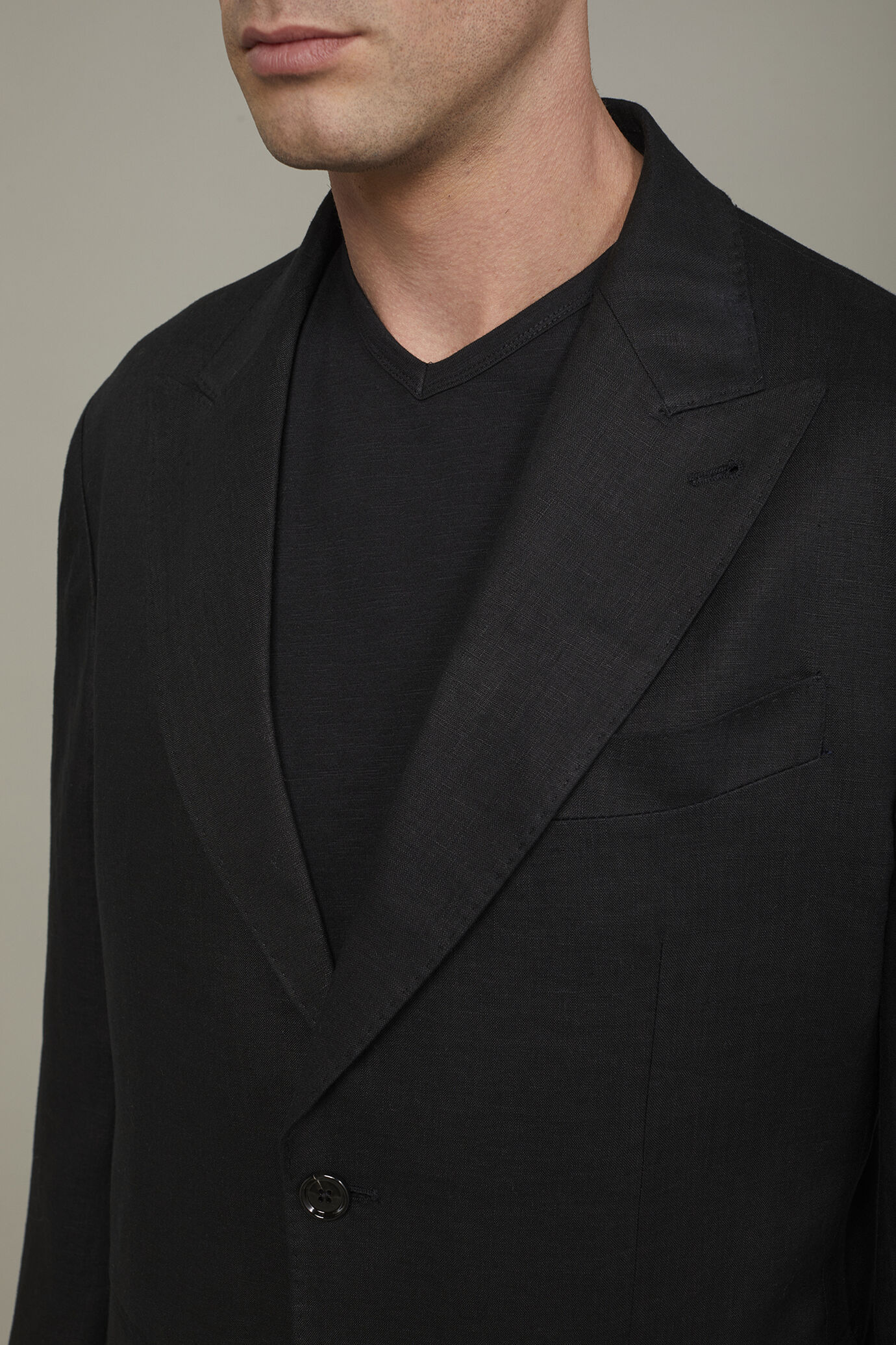 Costume homme à simple boutonnage 100 % lin coupe régulière image number 3
