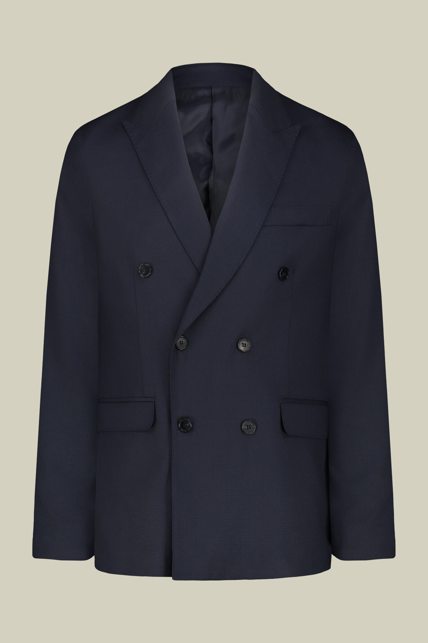 Zweireihige Herrenjacke gef&uuml;ttert Made in Italy Regular Fit