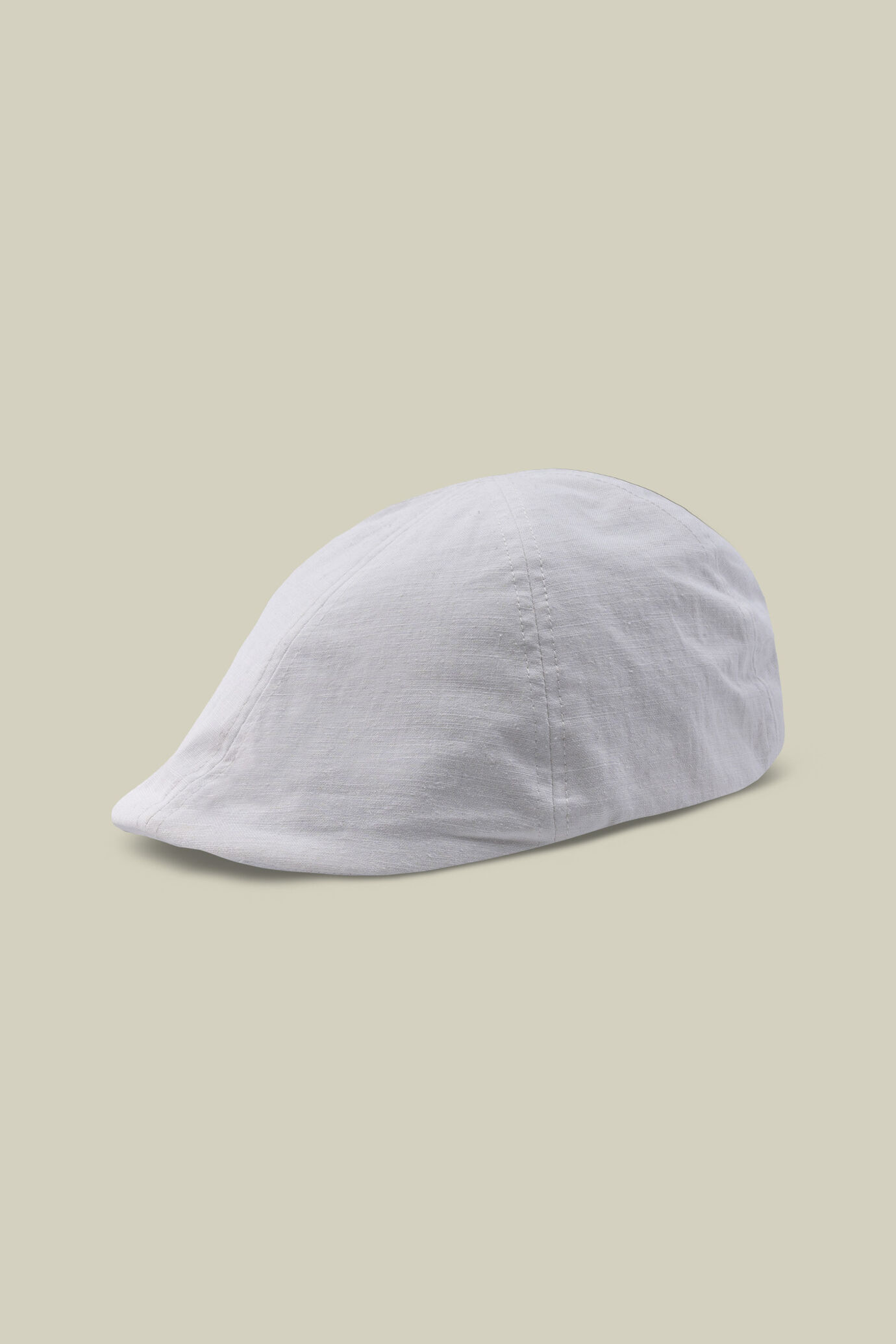 Herrenkappe mit kurzem, halb-verdecktem Visier aus Leinengemisch image number 1