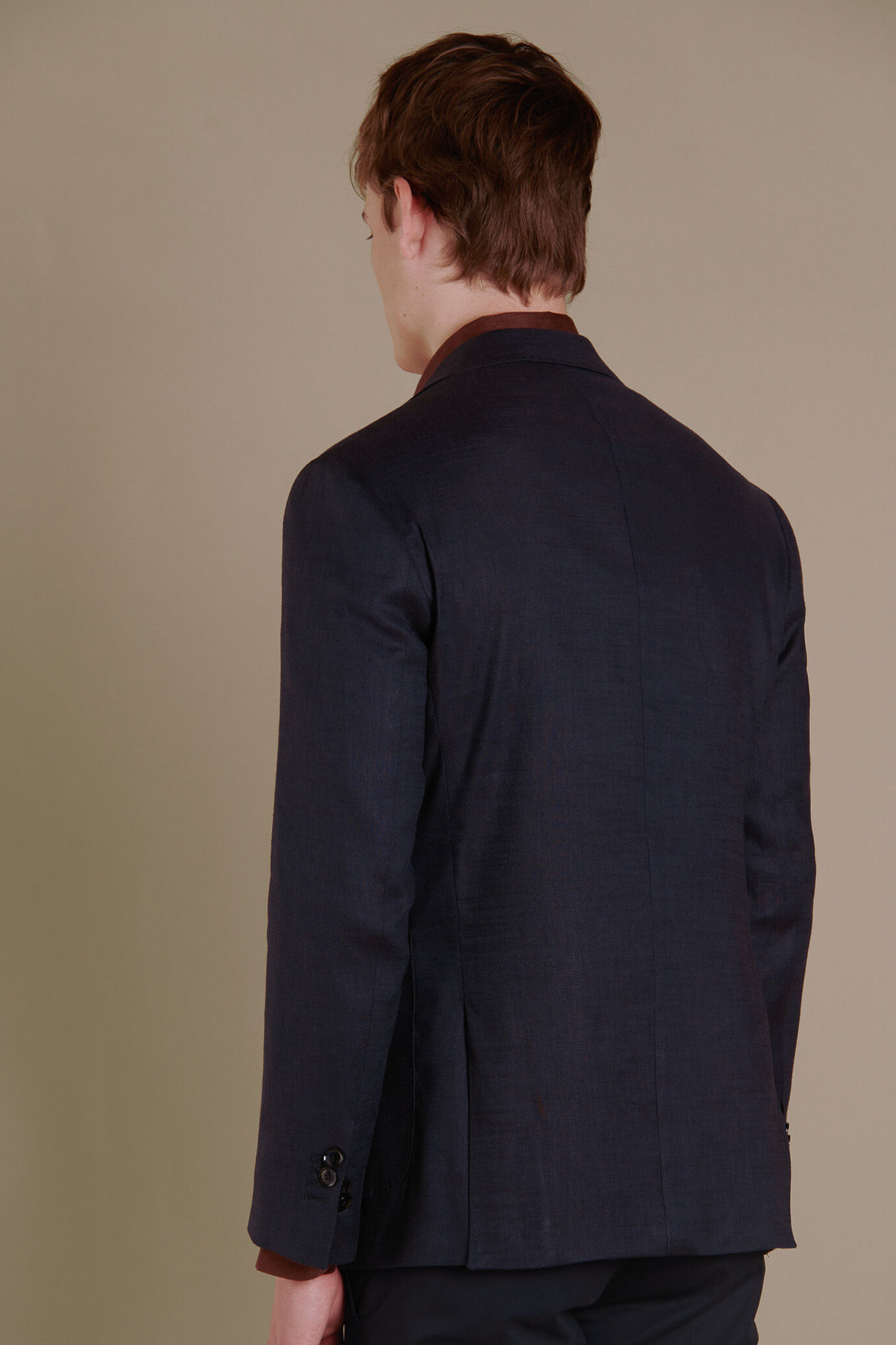 Giacca monopetto twill in misto lino image number 3