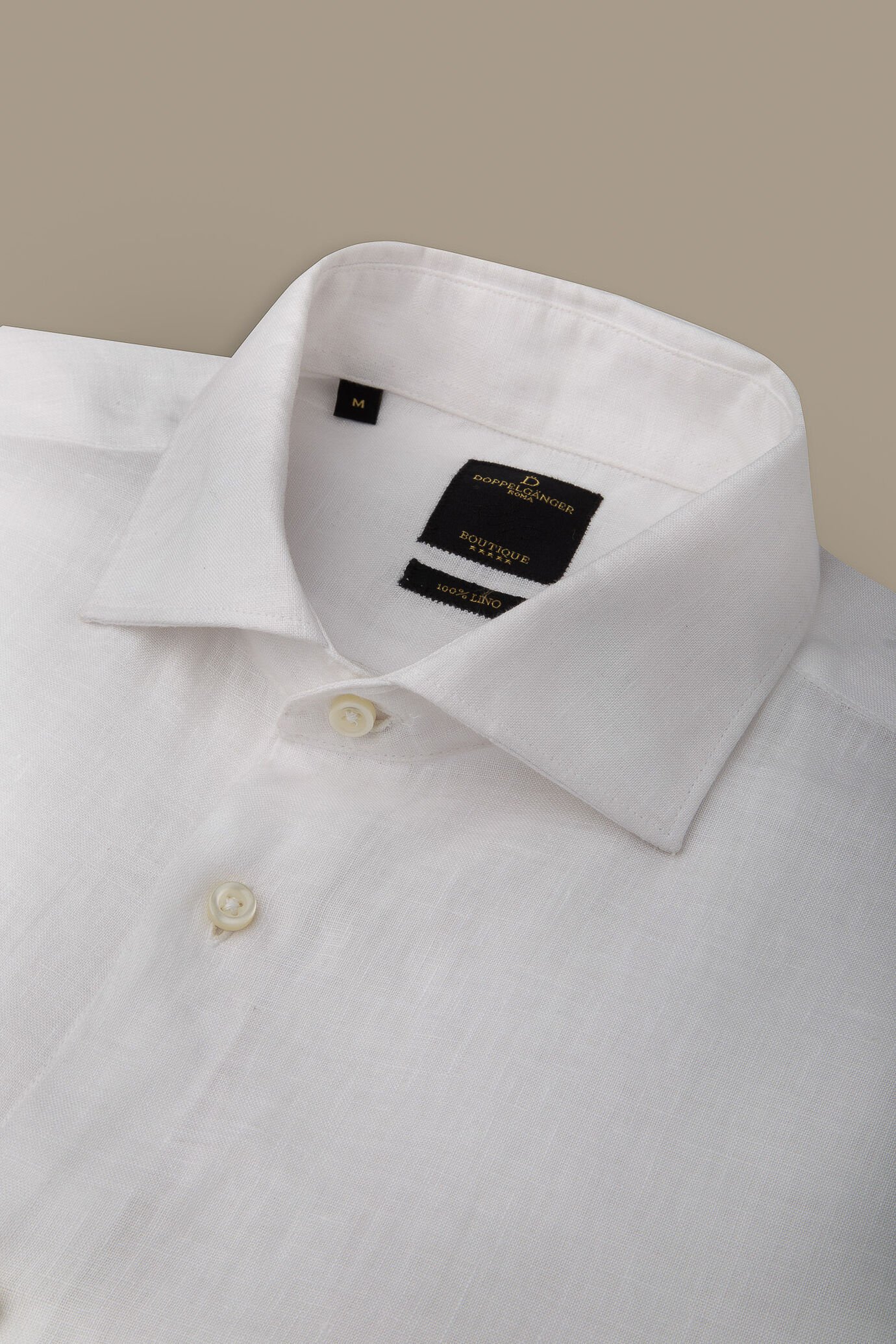 Camicia casual uomo collo francese 100% lino image number 3