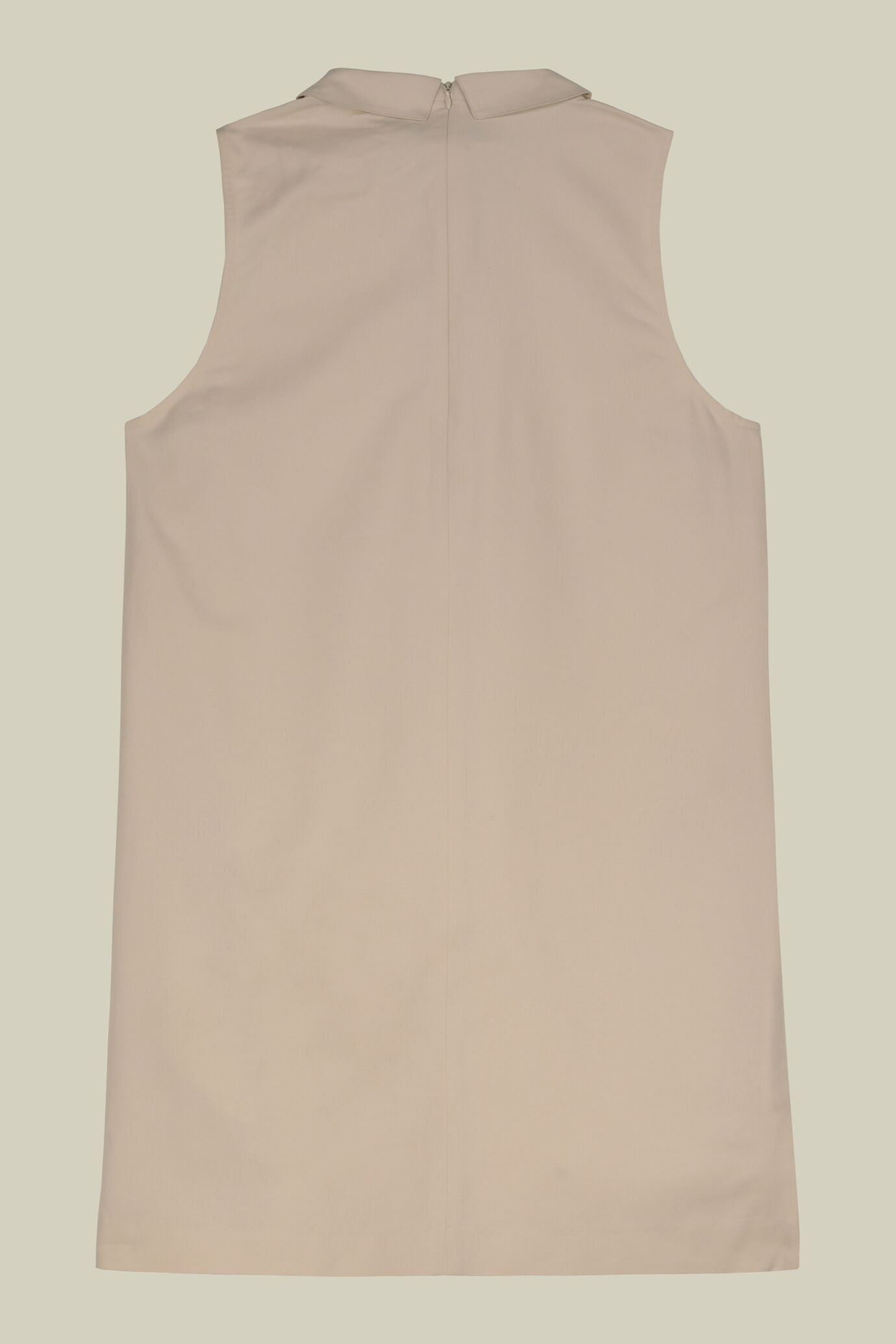 Short sleeveless dress with baby collar image number 5