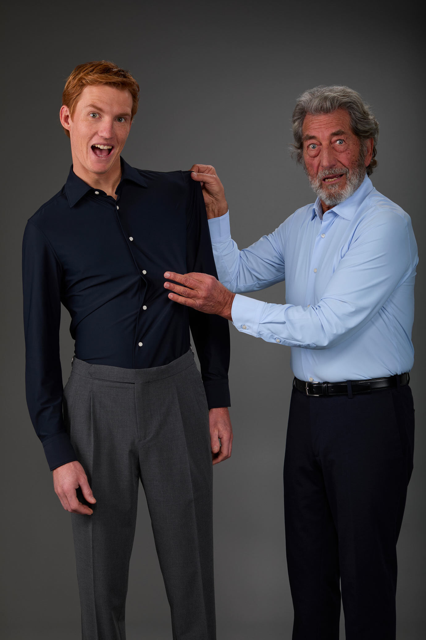 Camicia uomo stretch collo classico tessuto in nylon elasticizzato costruzione twill no-stiro image number 2