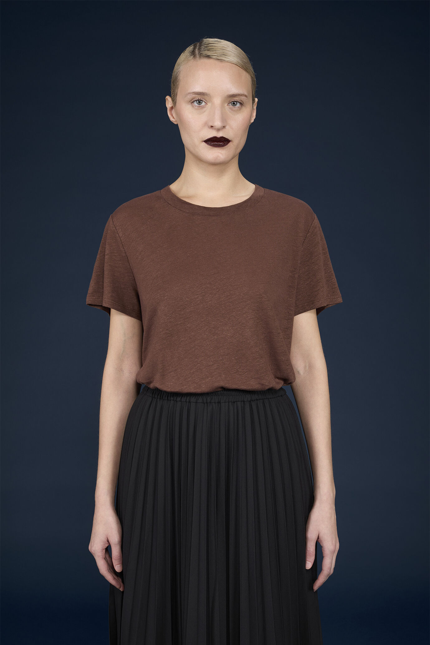 Women's half-sleeve crew-neck T-shirt image number 1