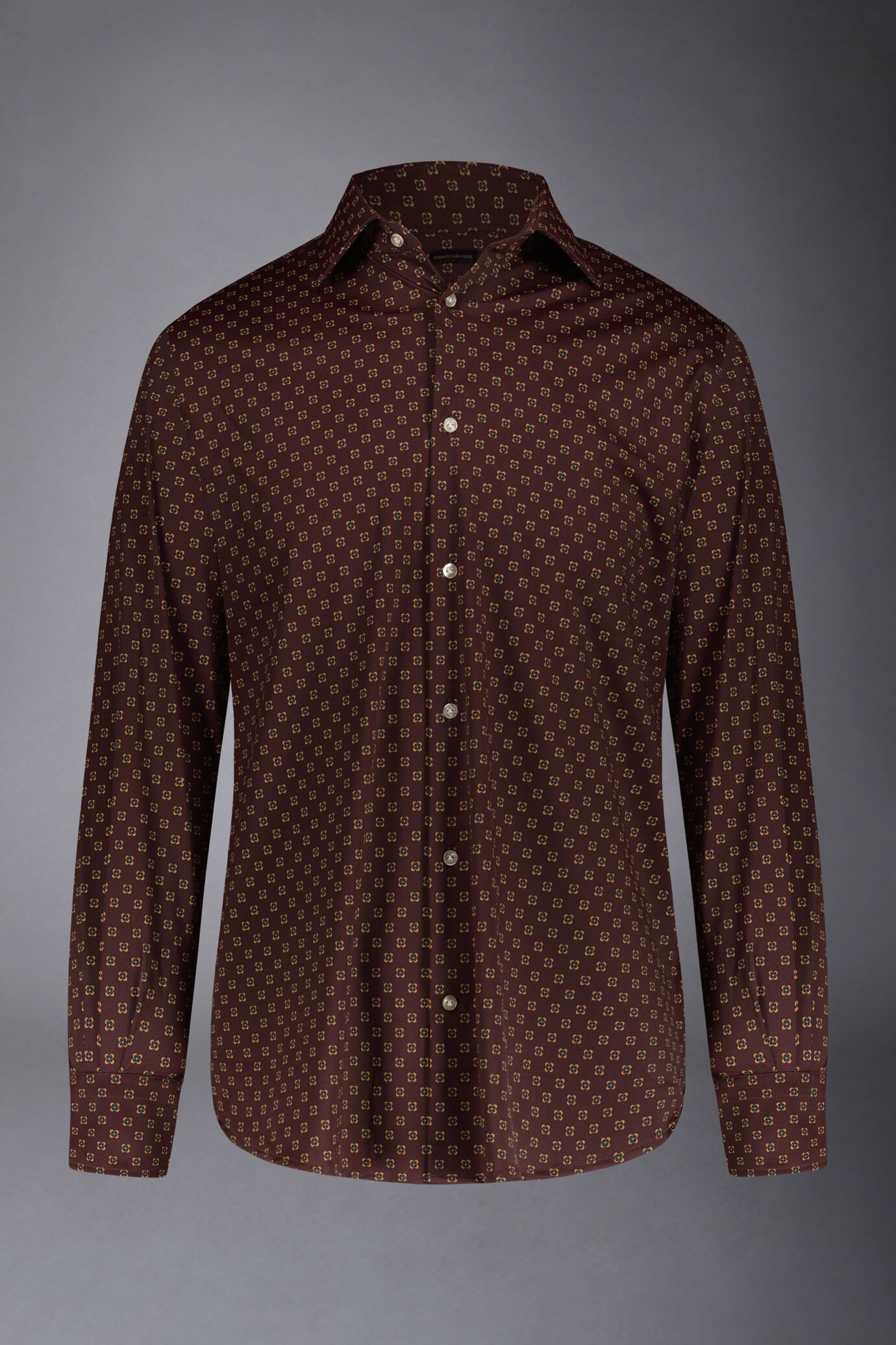Camicia classica genderless tecnica comfort fit tessuto fantasia image number 4