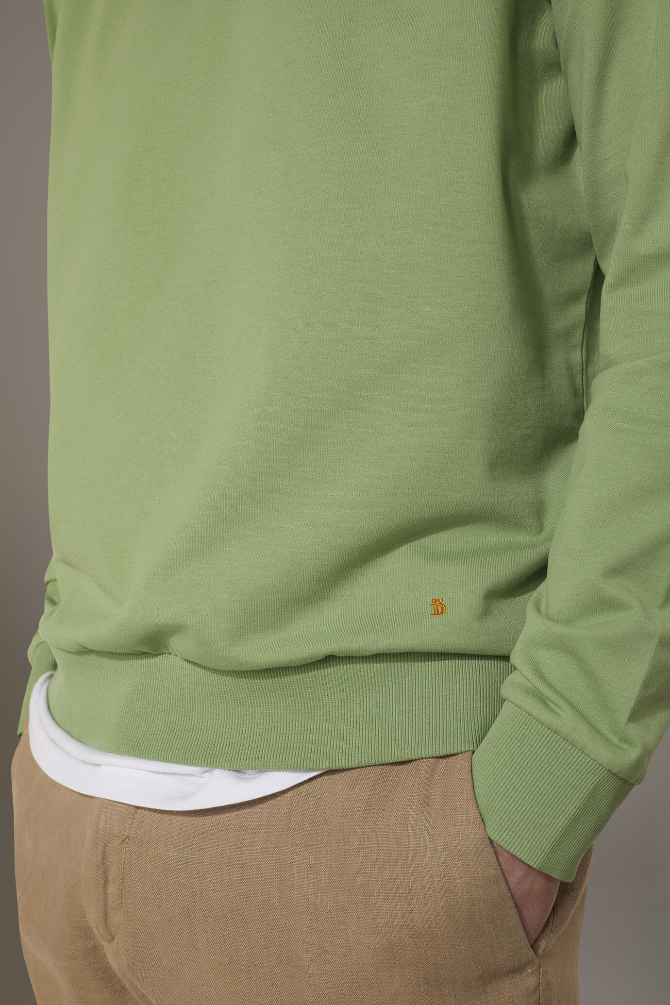 Felpa girocollo 100% cotone image number 2