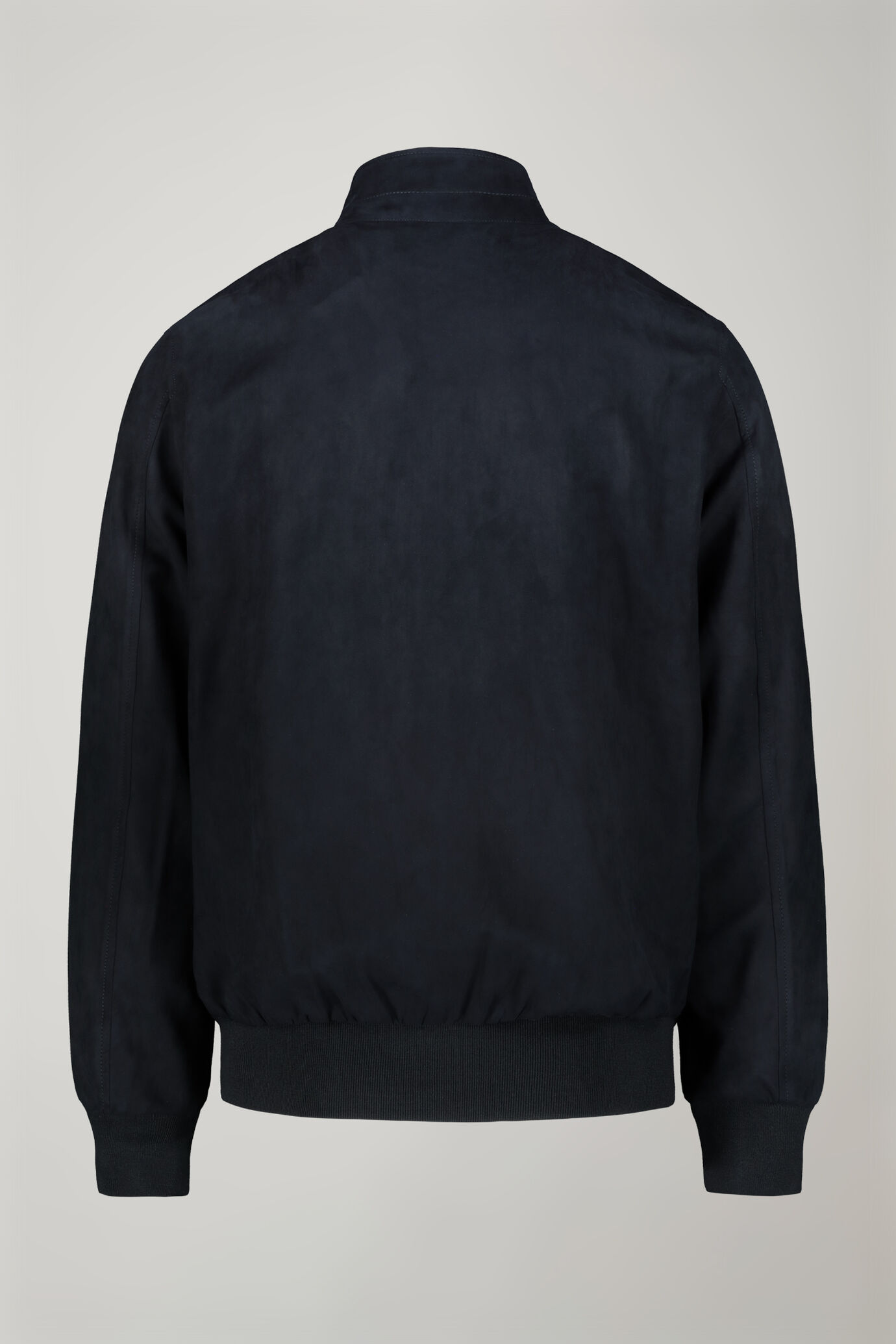 Bomber montone scamosciato marrone con pelo panna con cappuccio uomo