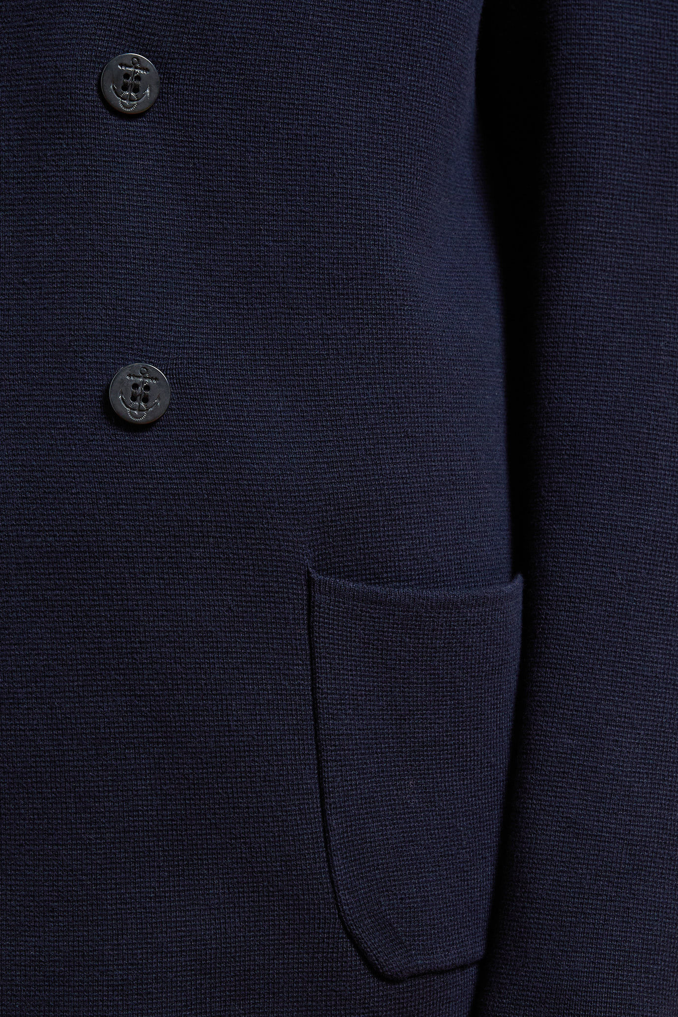 Zweireihige Herren-Strickjacke aus 100 % Baumwolljersey Punto Milano in normaler Passform image number 3