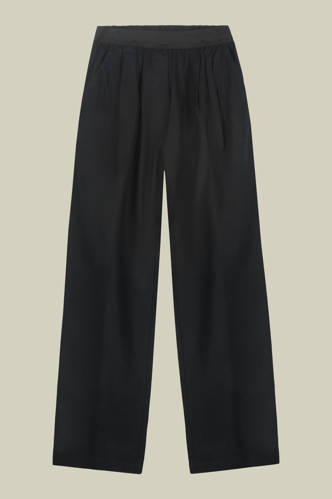 Women's trousers with visible elastic waistband image number 0
