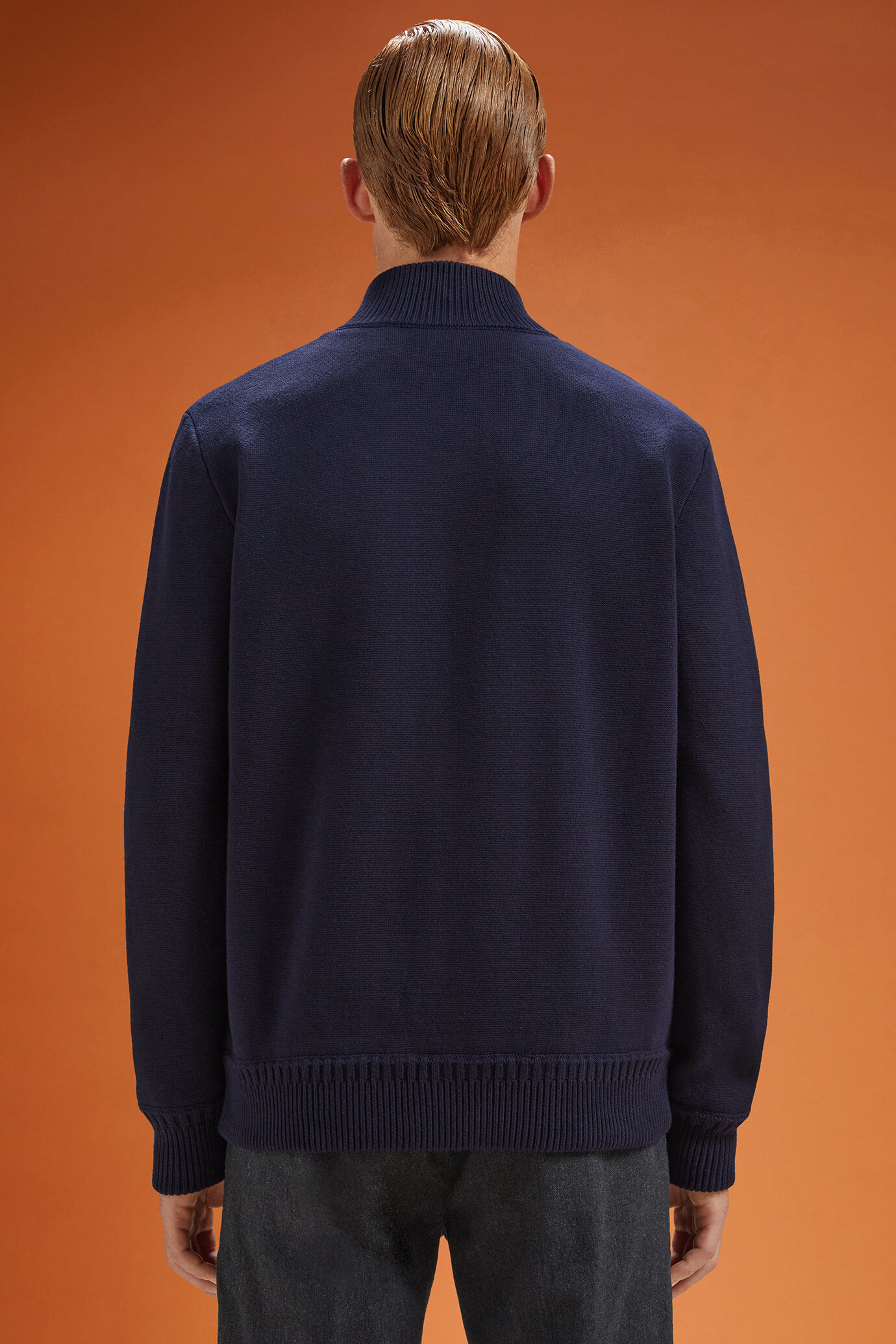 Giacca uomo in maglia di cotone jersey regular fit image number 1