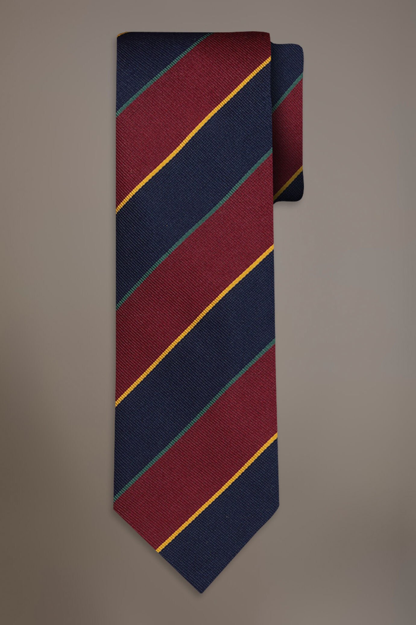 Cravatta misto bamboo regimental uomo image number 0