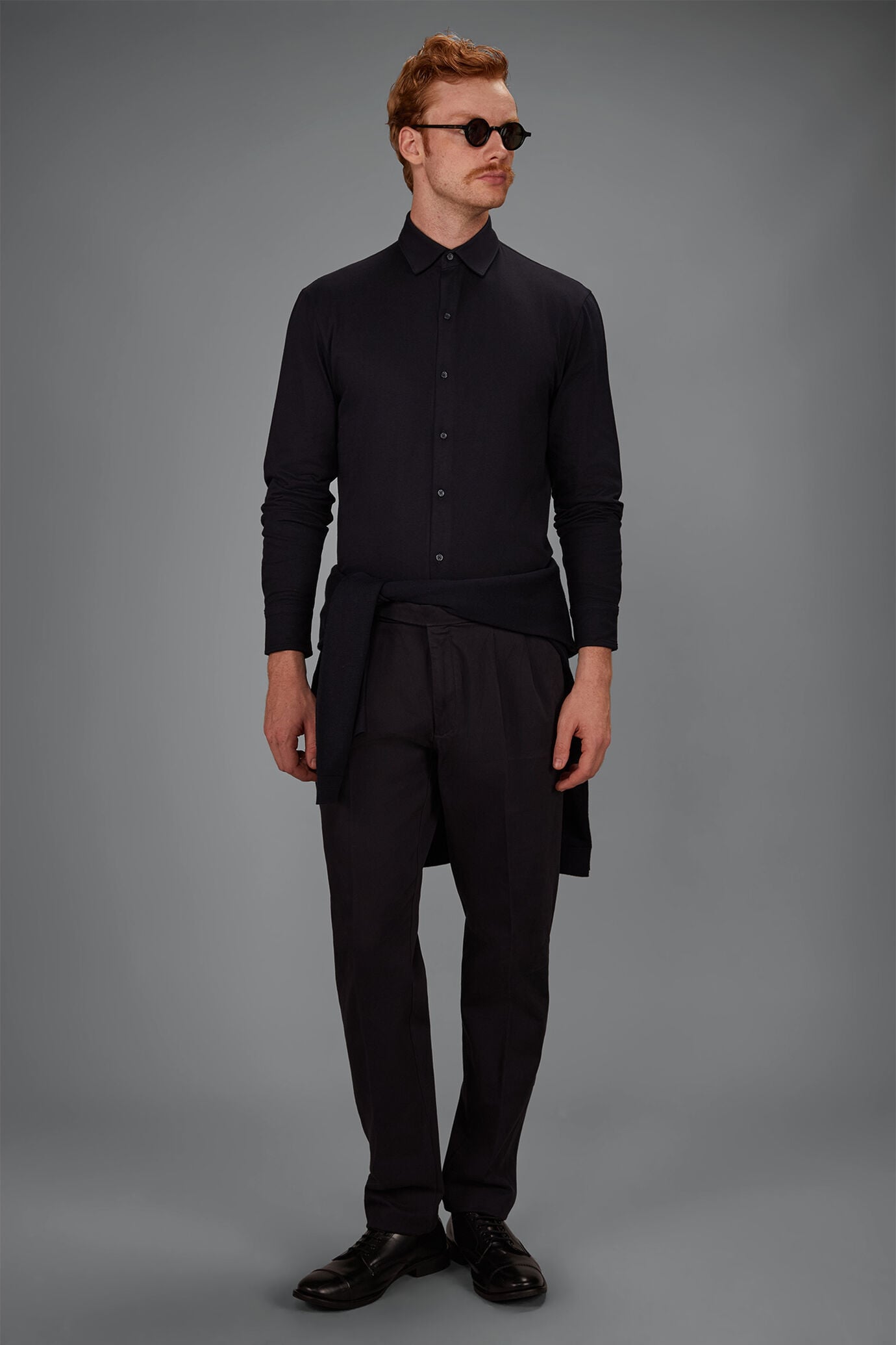 Polo chemise pour homme 100 % coton coupe regular fit