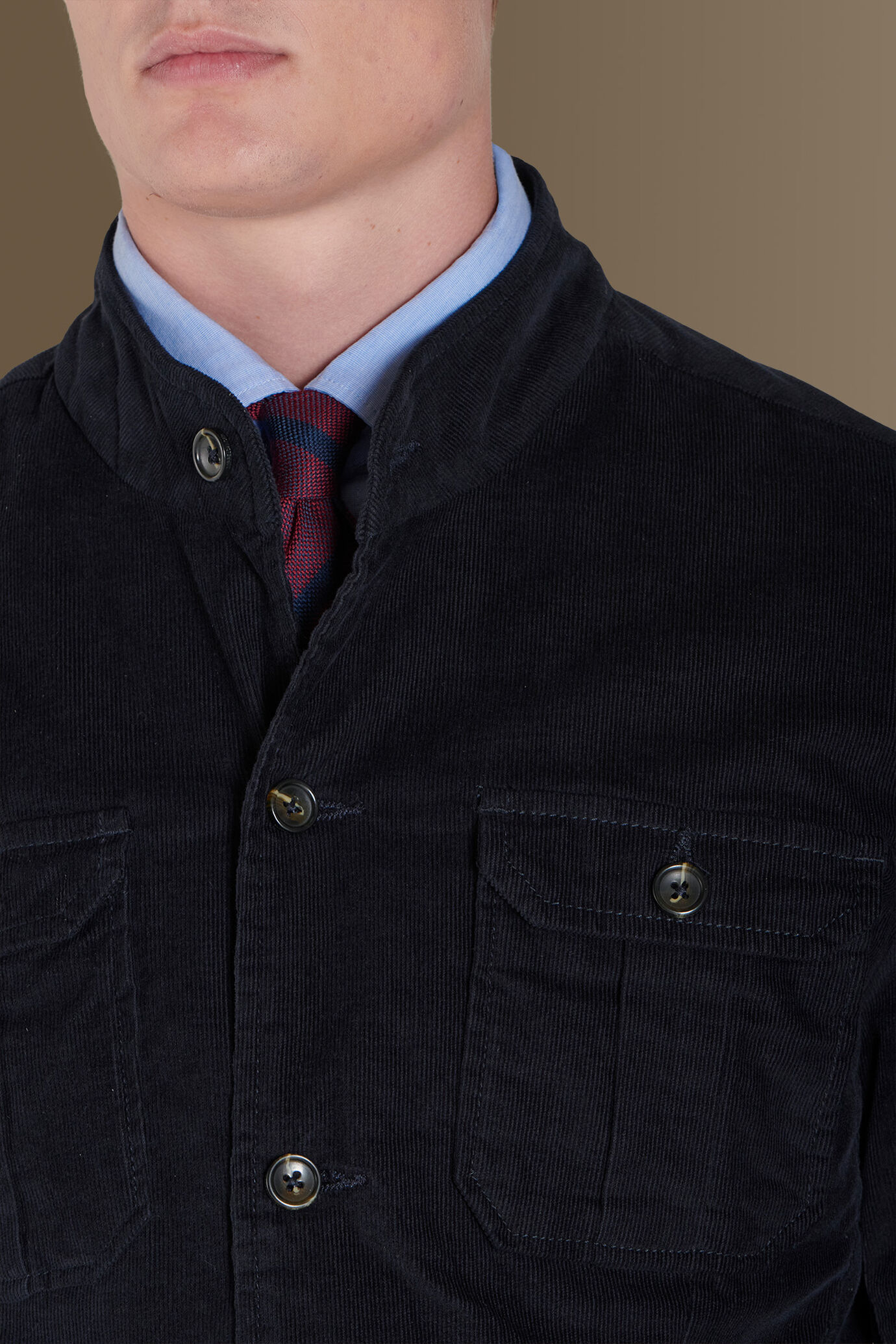 Corduroy field jacket cotton blend image number 4