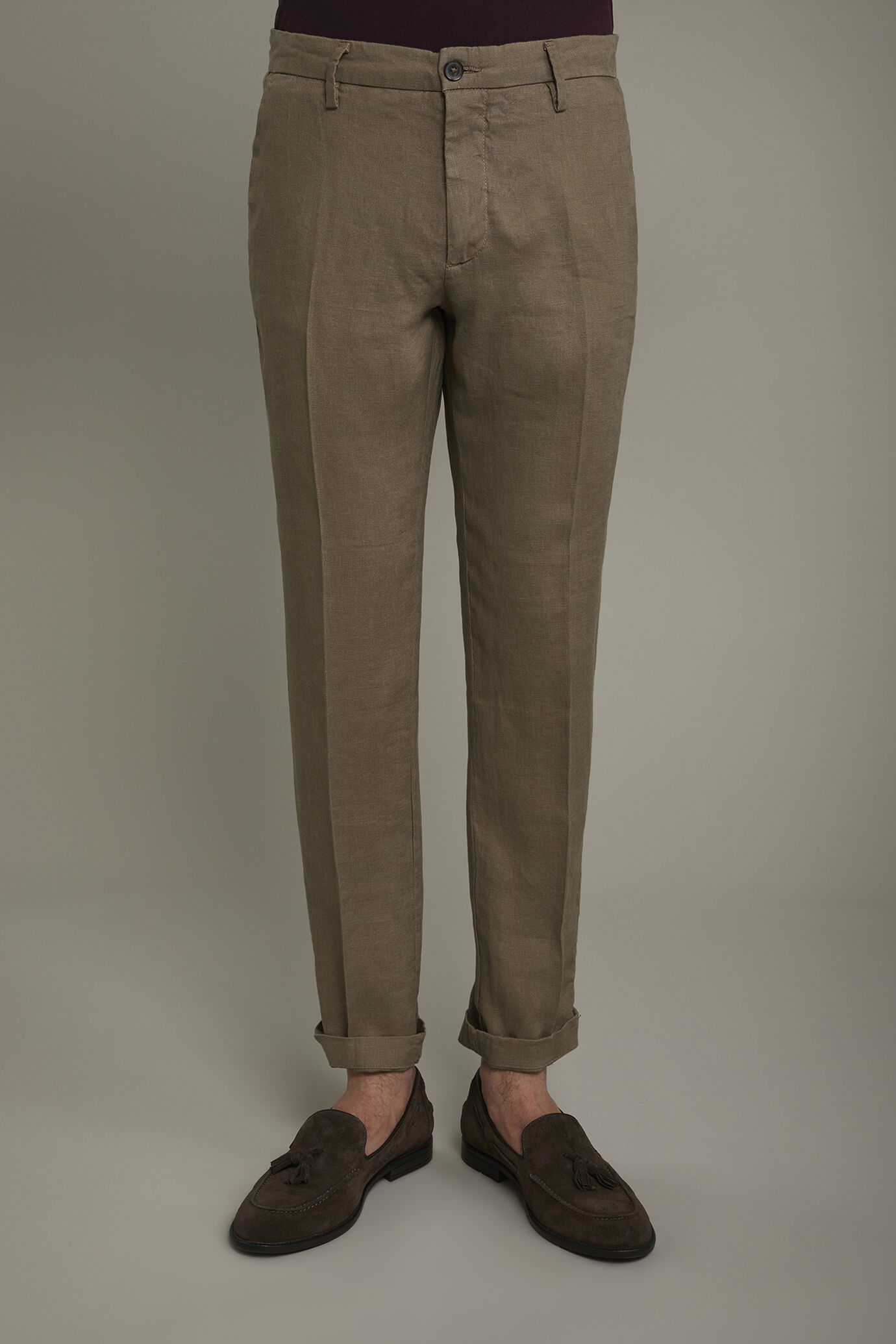 Chino-Hose aus 100% Leinen mit normaler Passform image number 3