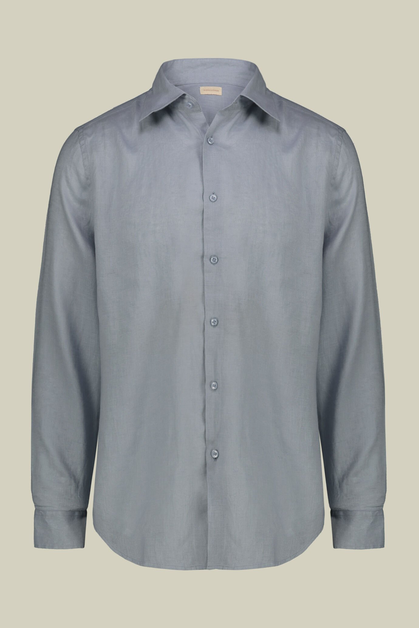 Men's casual shirt with classic collar, 100% linen image number 4