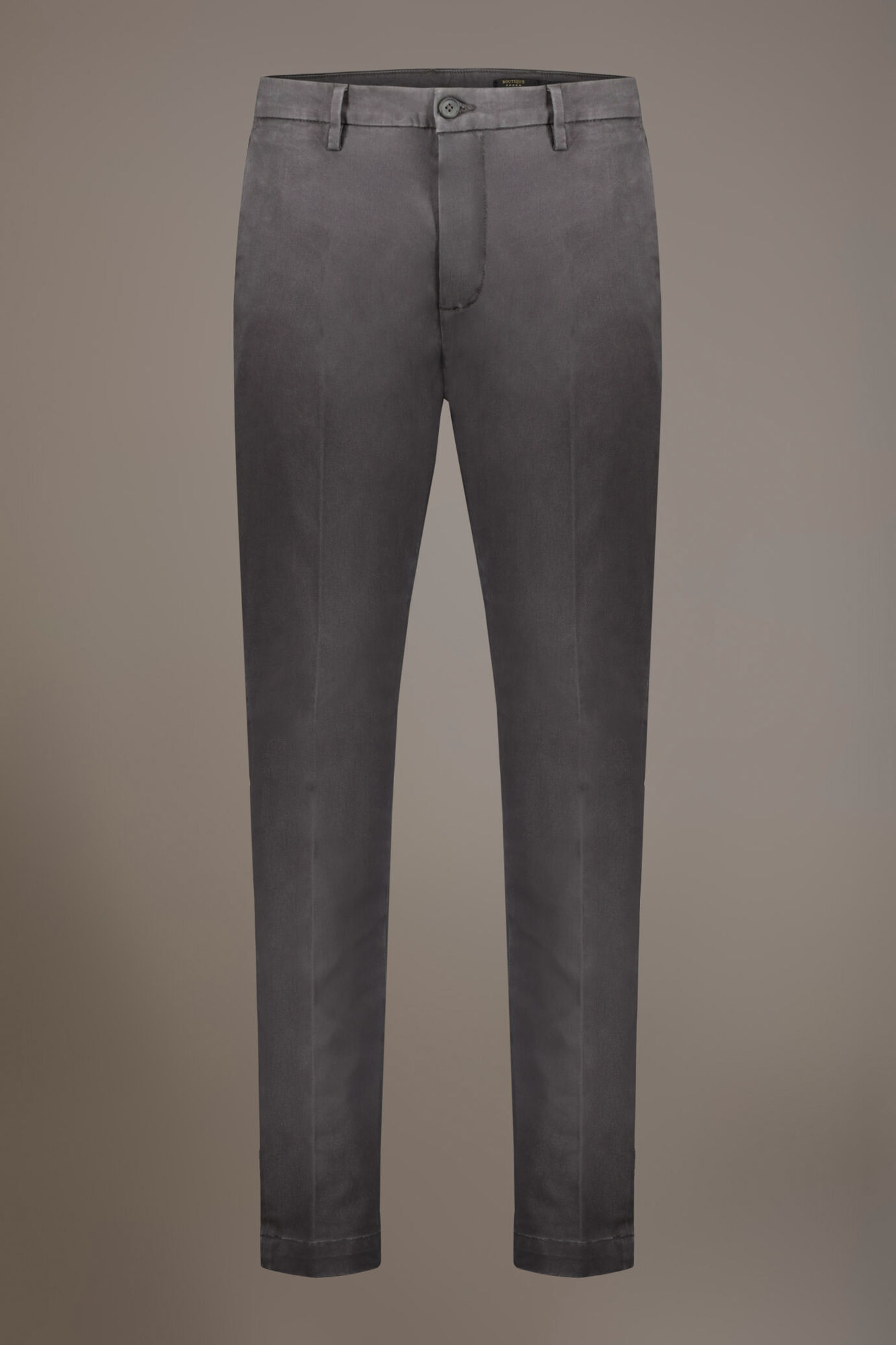 Men's classic regular fit chino pants stretch twill fabric image number 5