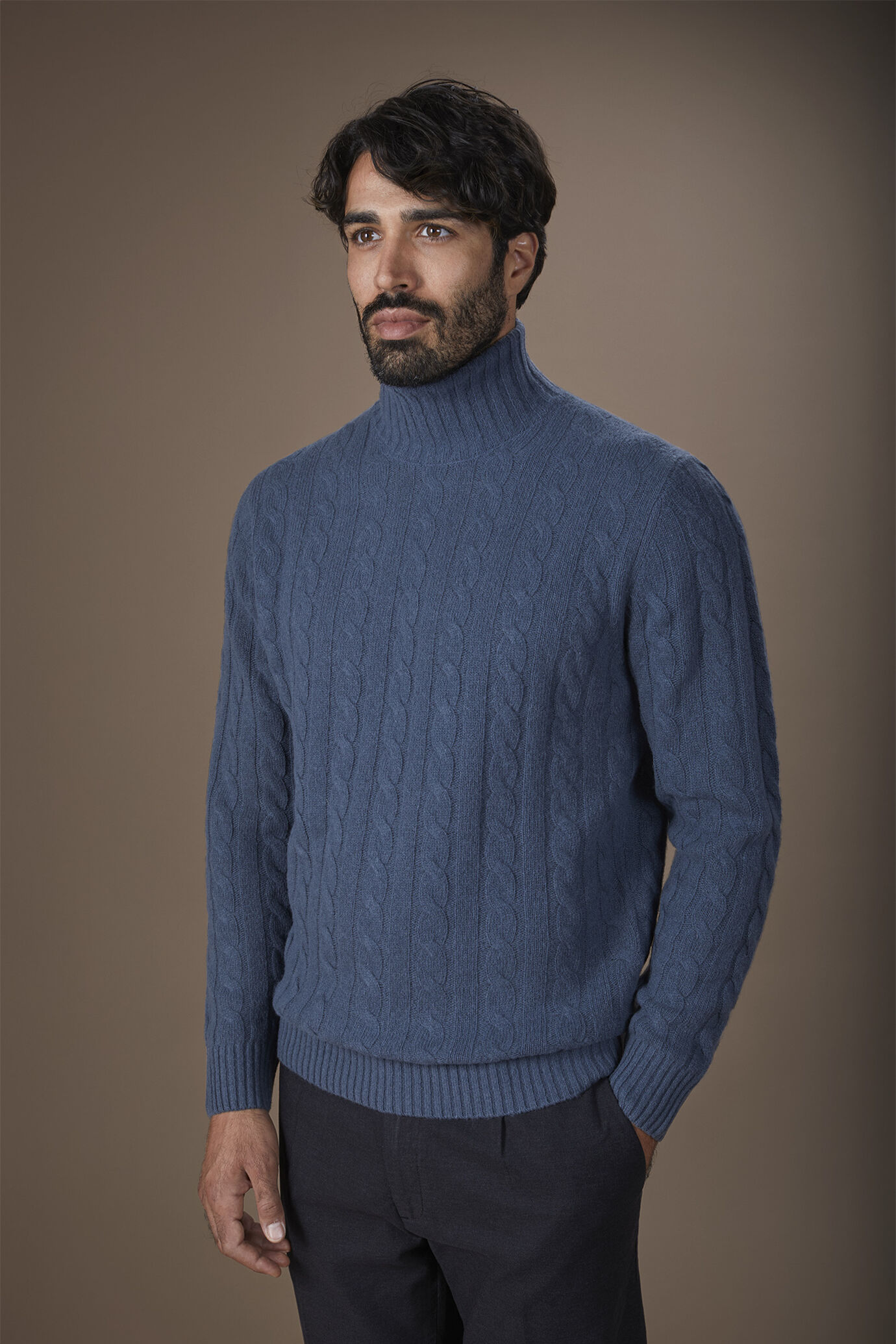 Maglia uomo collo alto lambswool regular fit image number 0
