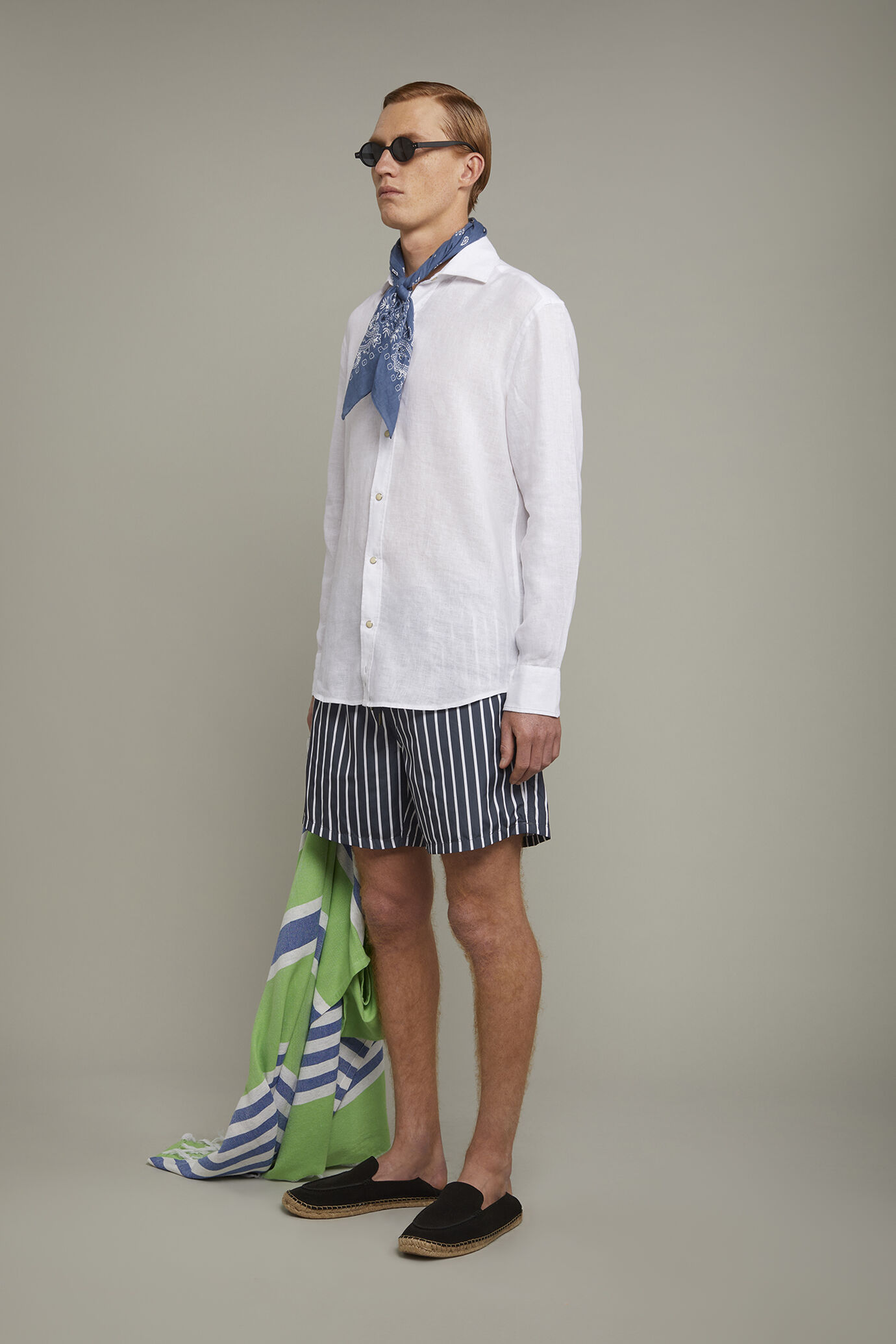 Costume da mare uomo fantasie a righe image number 1