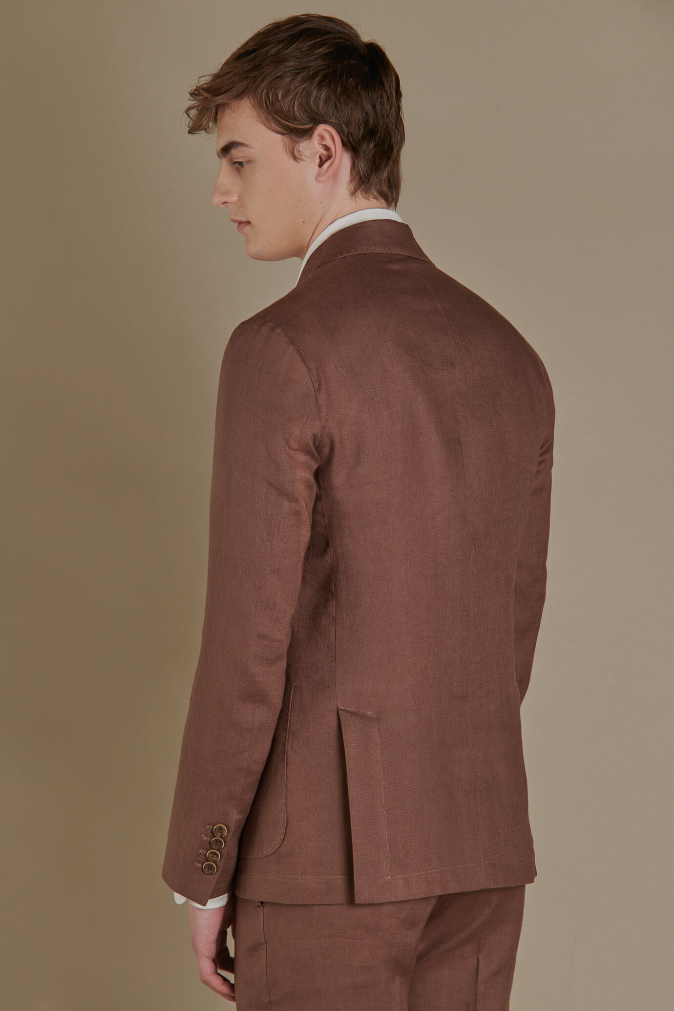 Single breasted jacket  100% linen  mady in italy image number 2