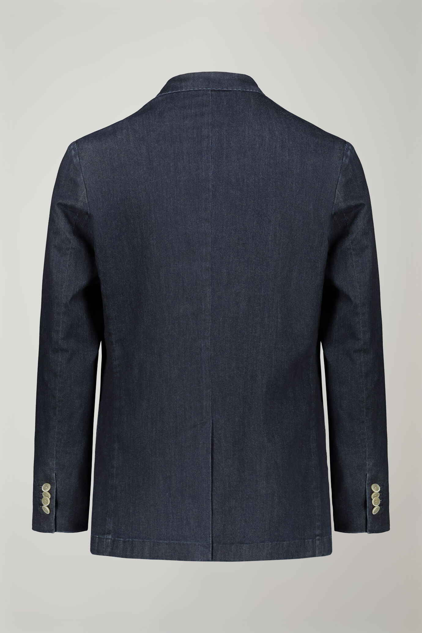 Giacca uomo sfoderata monopetto con rever a lancia e tasche a toppa regular fit image number 5