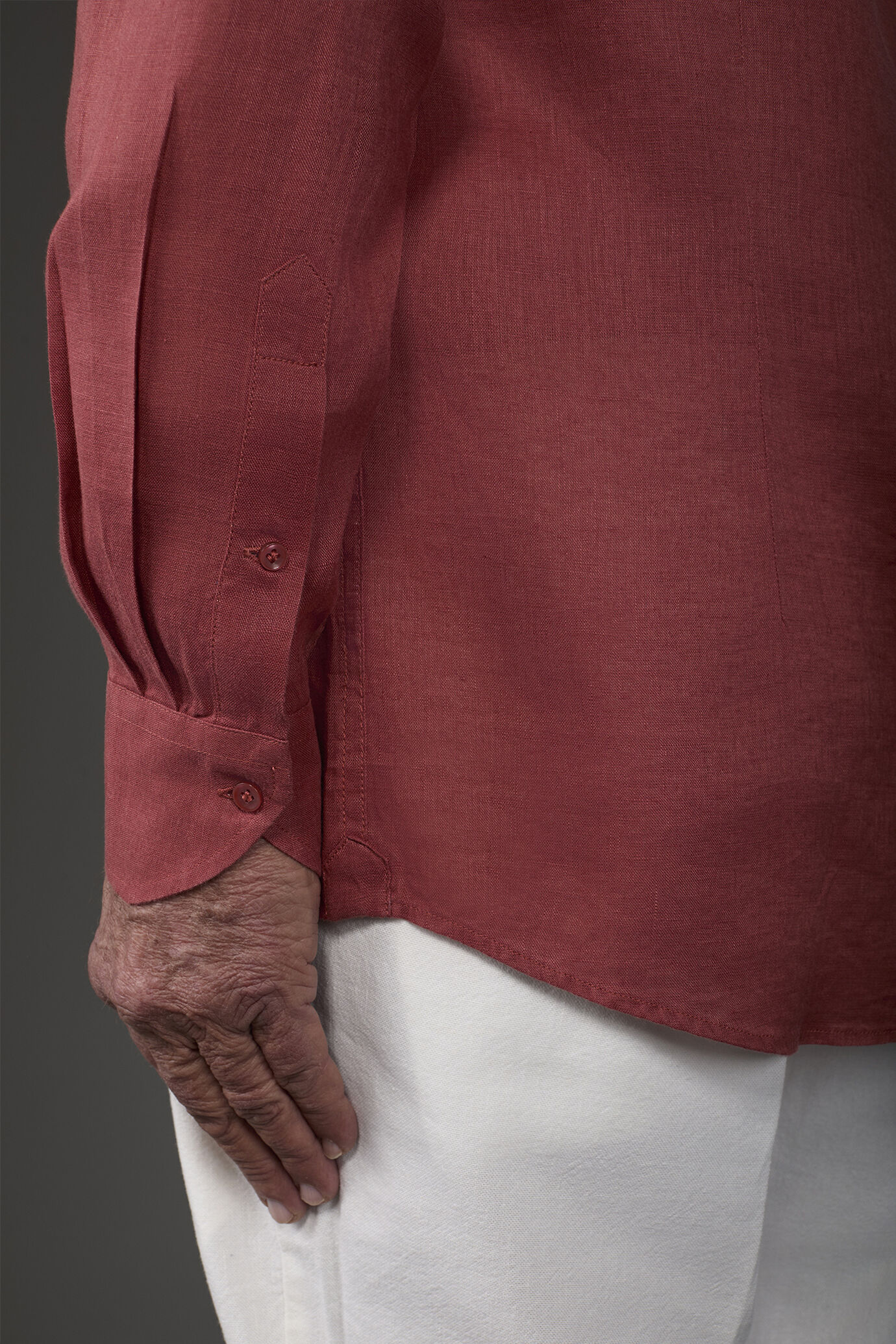 Camicia uomo casual collo classico 100% lino image number 3