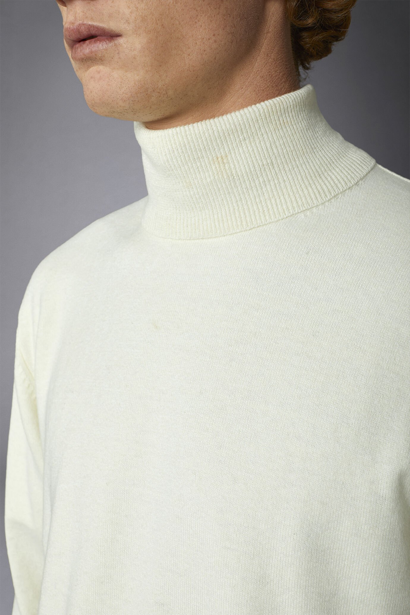 Maglia uomo dolcevita lana e cotone image number 2