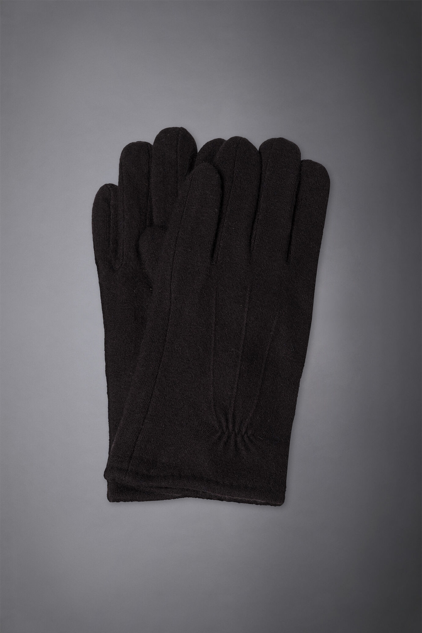 Guanto uomo tinta unita in lana cotta con pile interno image number 0