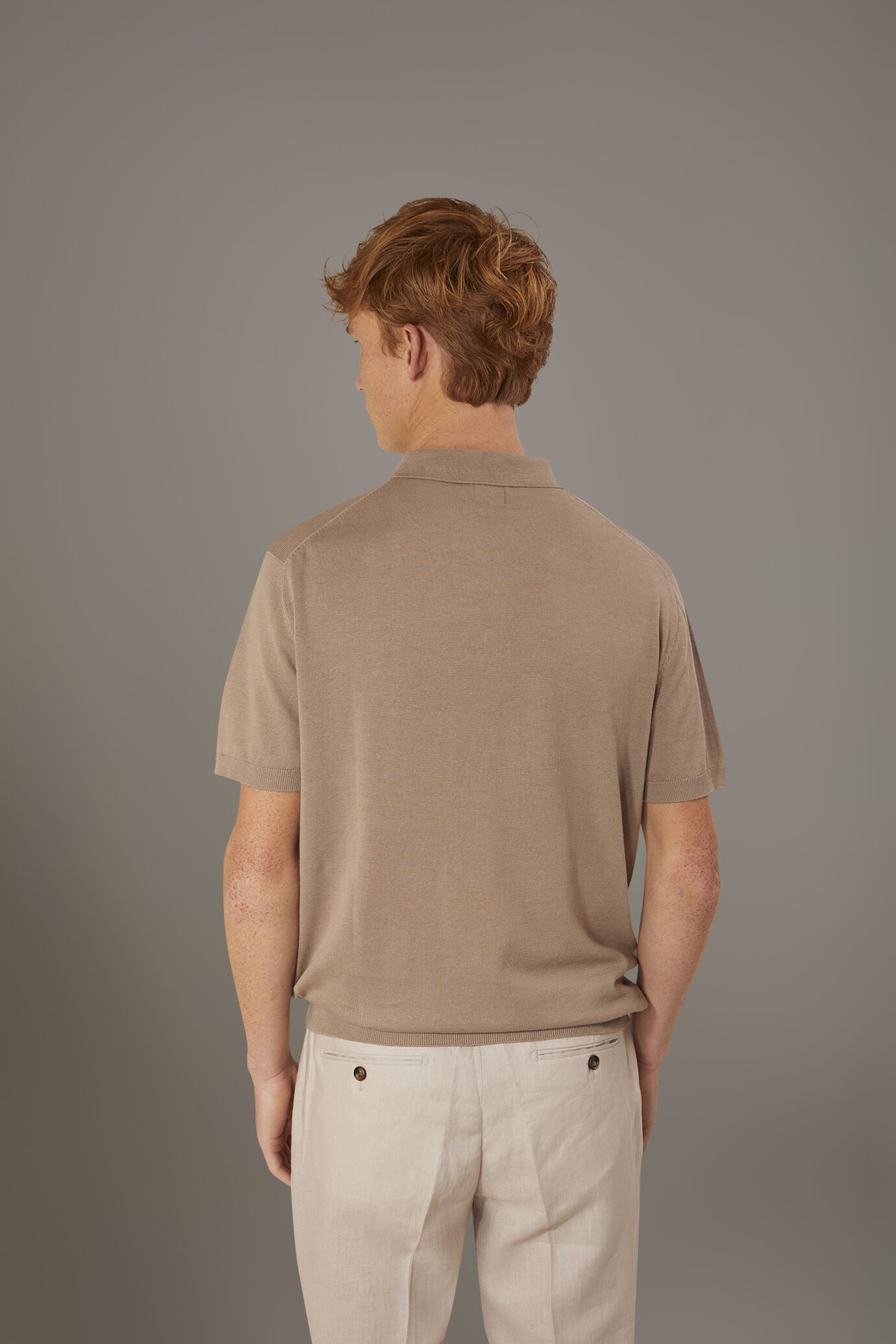 Kurzarm-Poloshirt aus 100% Baumwollstrick image number 2