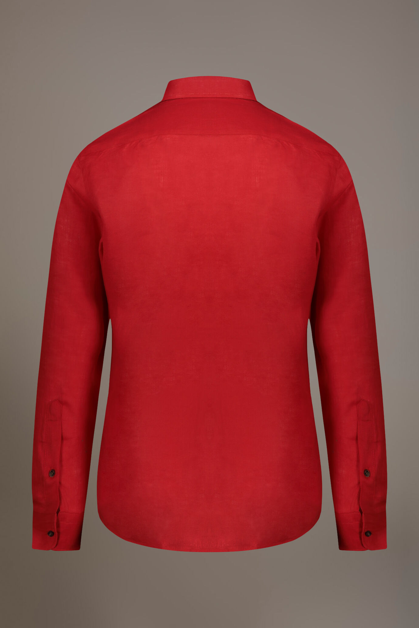Camicia casual collo francese comfort fit 100% lino image number 4