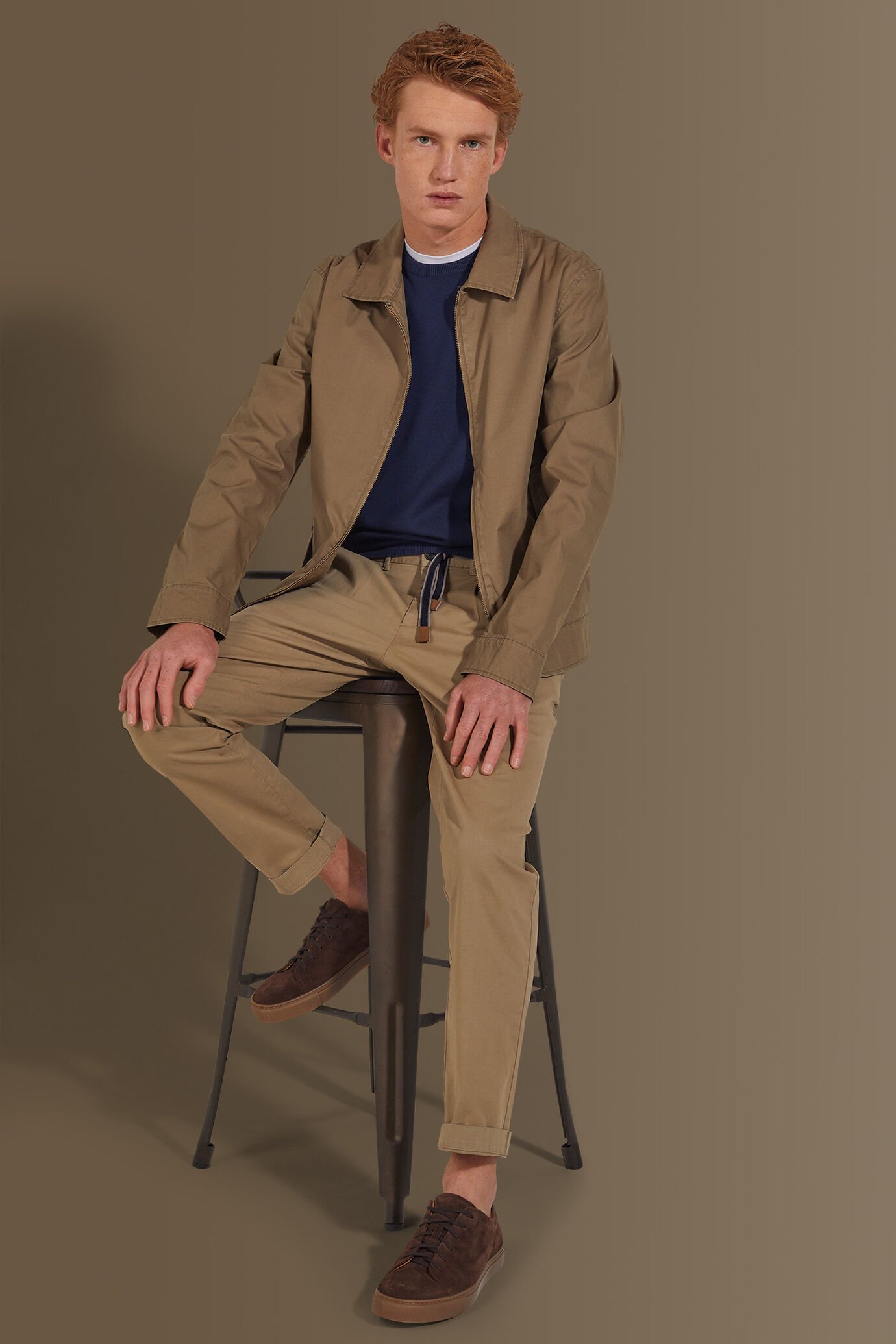 Trousers with elastic on waist and laces image number 1