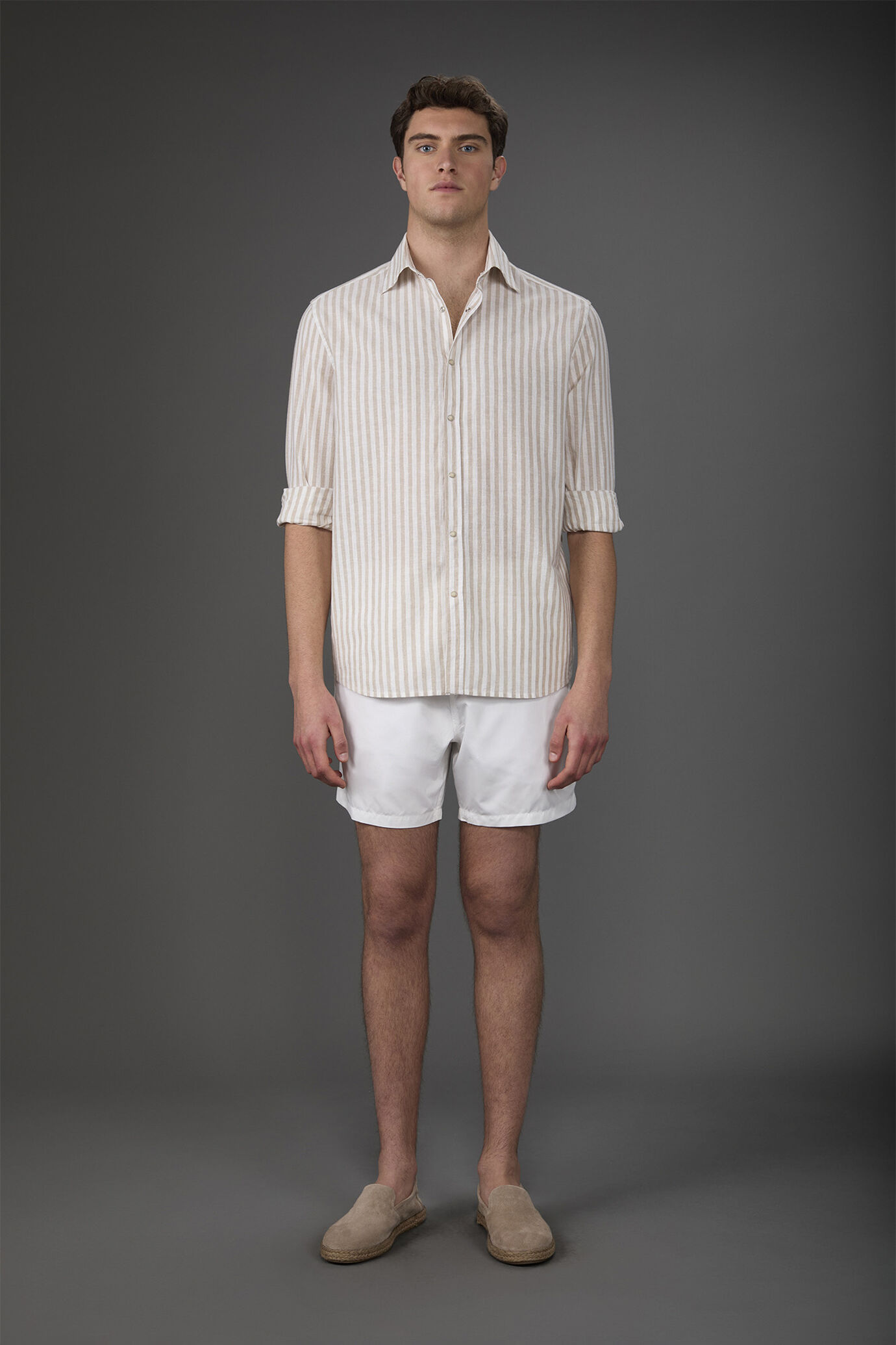 Einfarbige Herren-Badehose image number 1