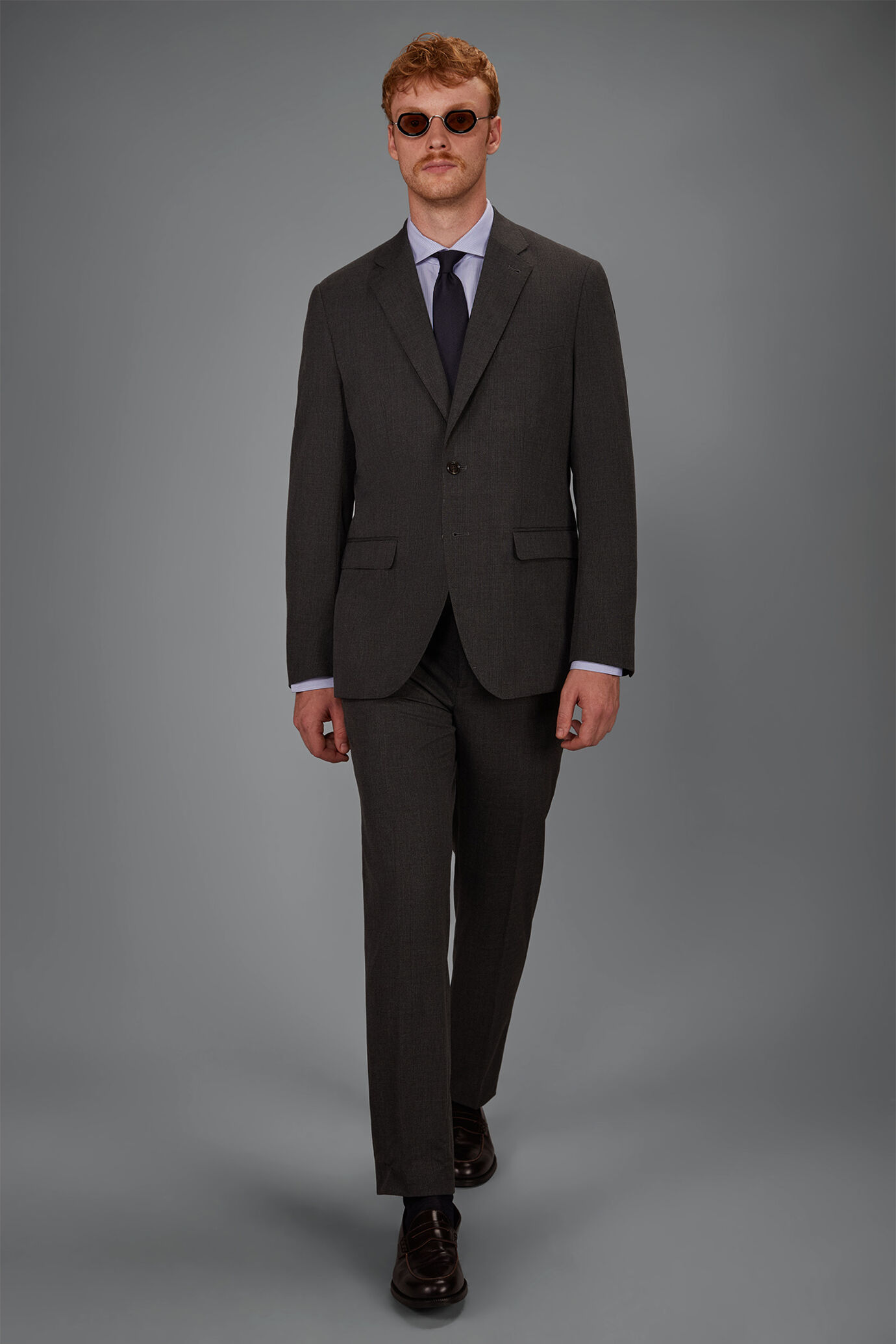 Costume homme crois&eacute; simple en motif Prince de Galles coupe classique image number 0