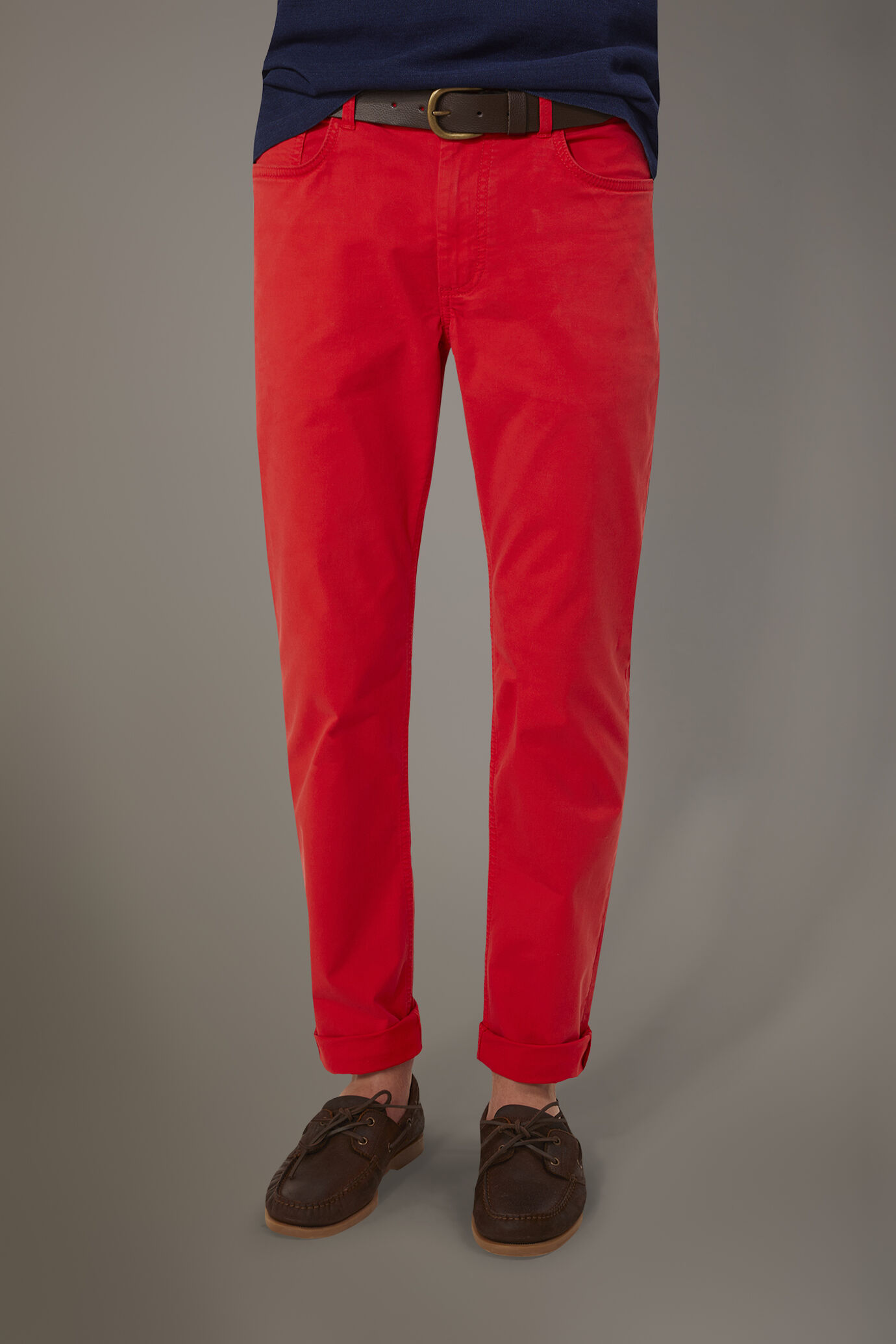 Pantalon 5 poches coupe régulière en twill image number 1