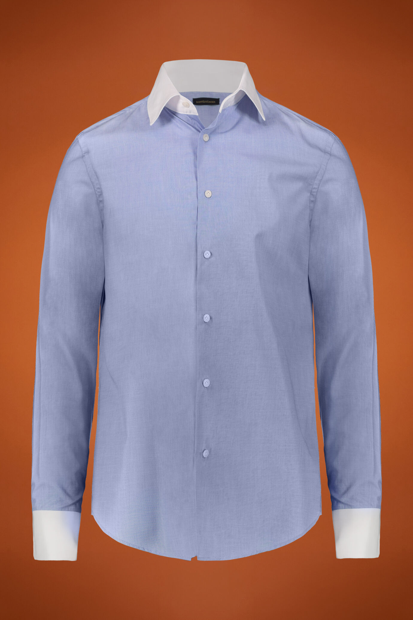 Men's shirt classic collar 100% cotton fil-a-fil regular fit fabric image number 0