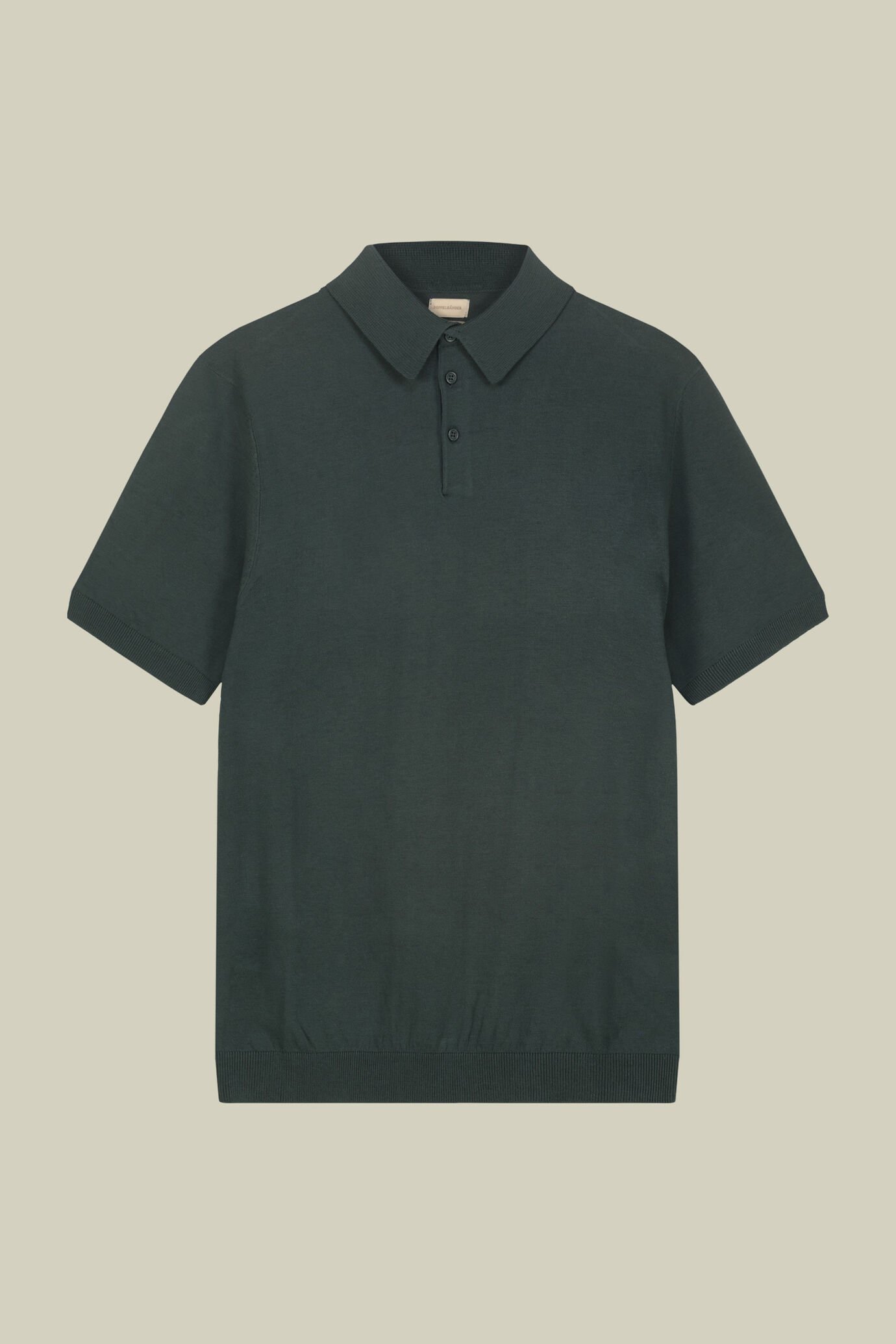 Men's regular fit 100% cotton knitted polo shirt image number 4