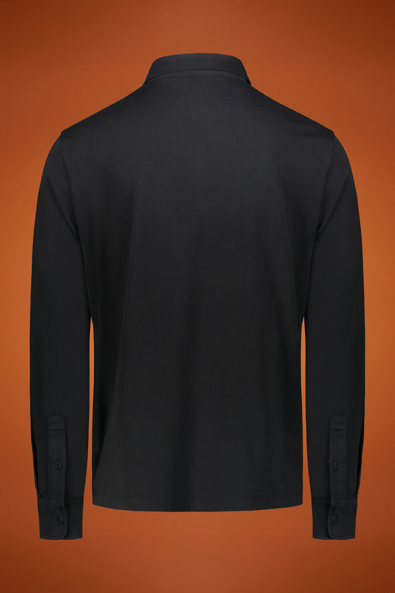 Polo homme à manches longues en 100 % coton coupe régulière image number 1