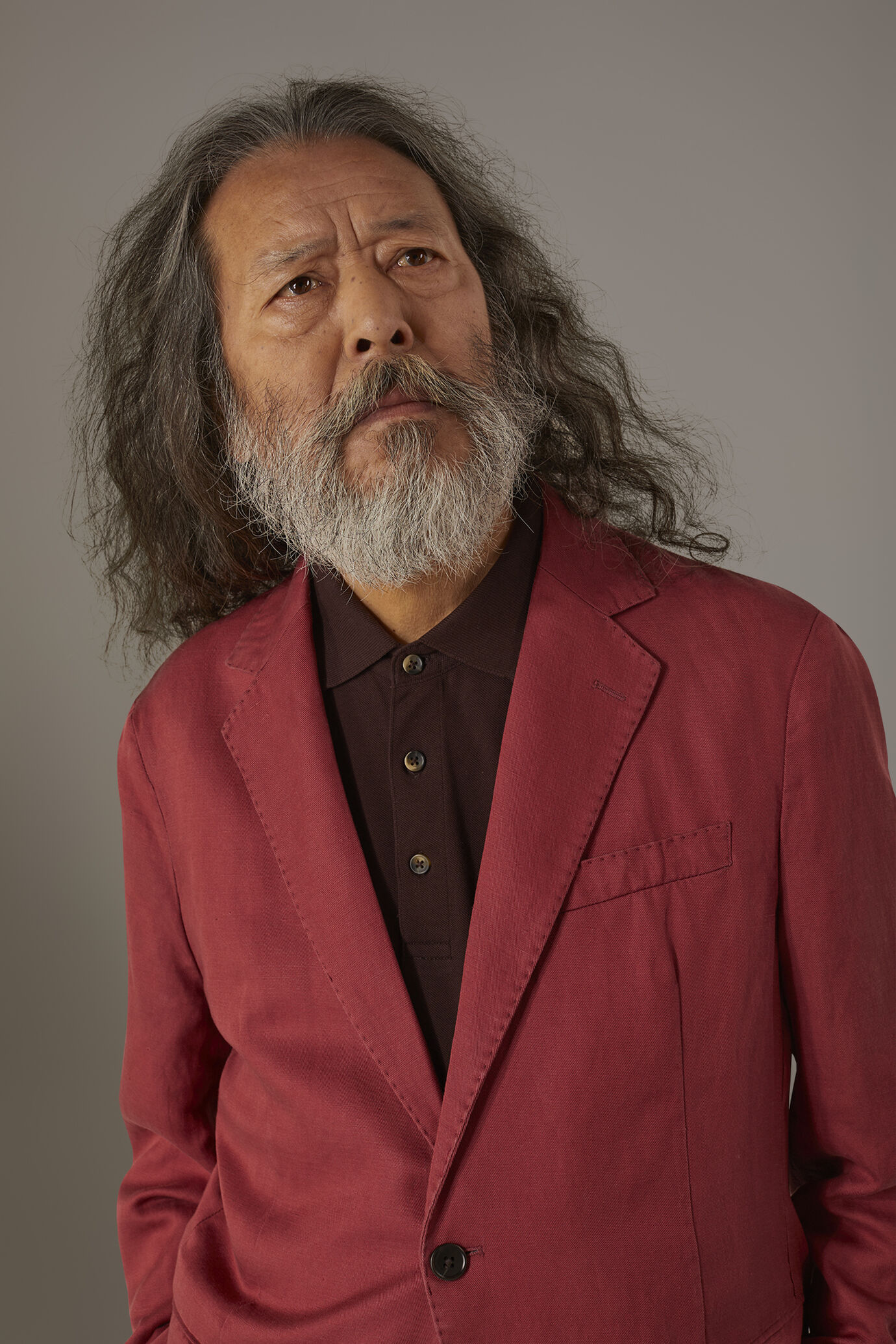 Single breasted linen blend jacket with flap pocket image number 1