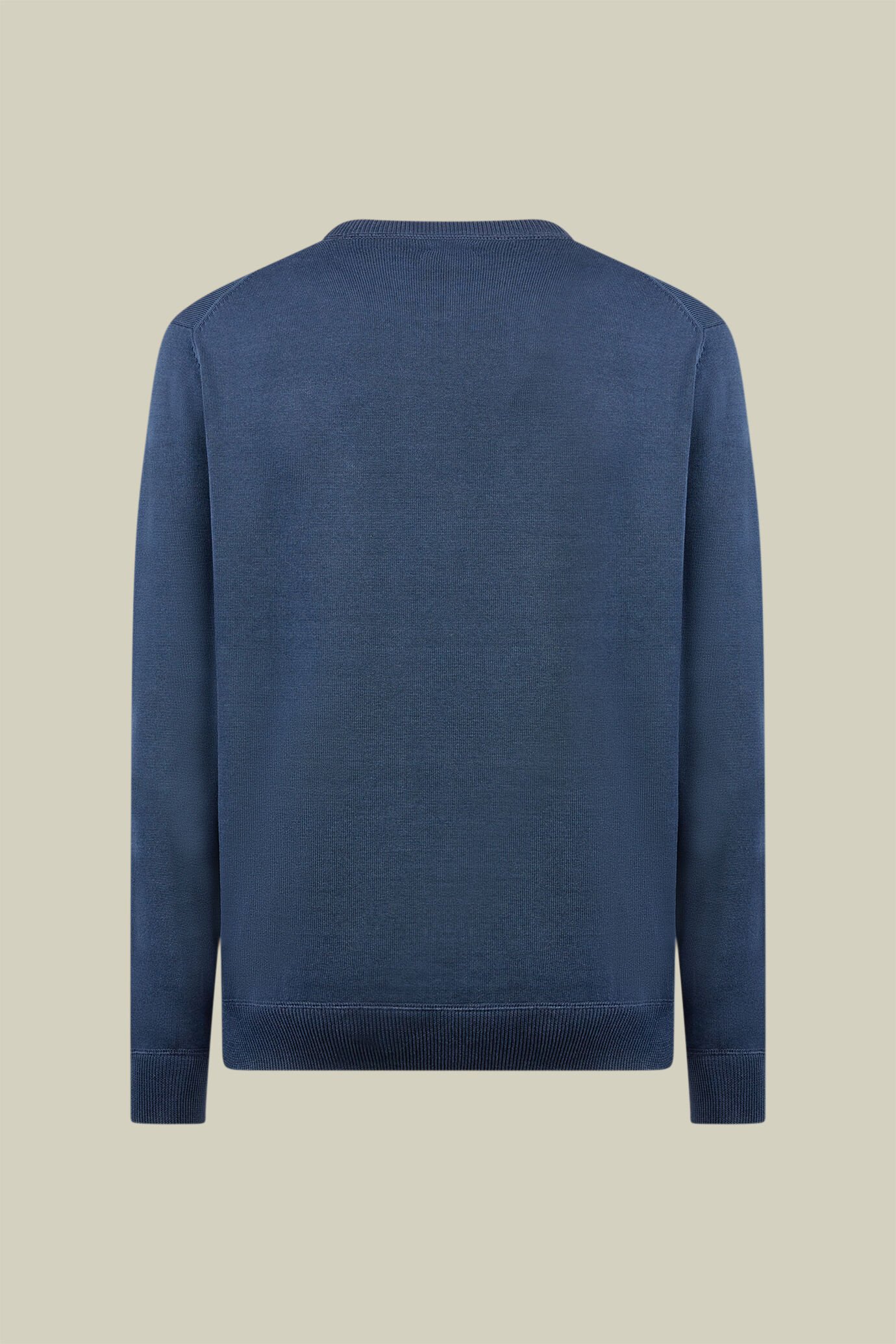 Herren-Pullover mit Rundhalsausschnitt aus Baumwolle in normaler Passform mit Plüscheffekt-Details image number 1