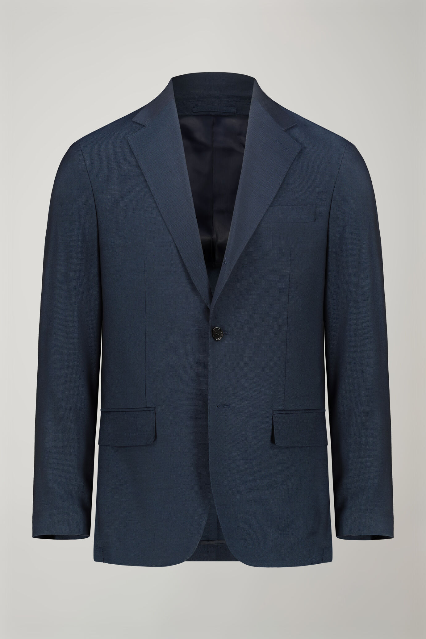 Costume homme à simple boutonnage avec motif œil-de-perdrix coupe régulière image number 5