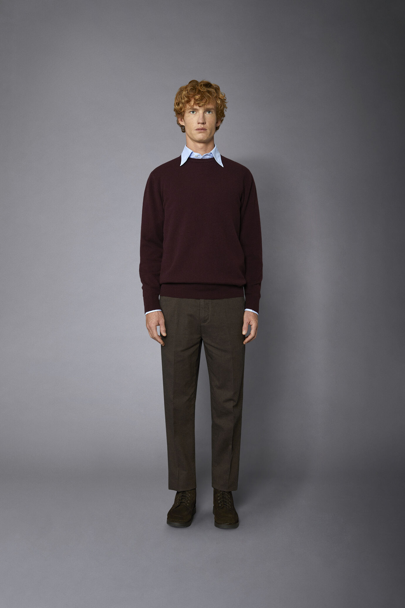 Pantalone chino uomo costruzione twill melange regular fit image number 2