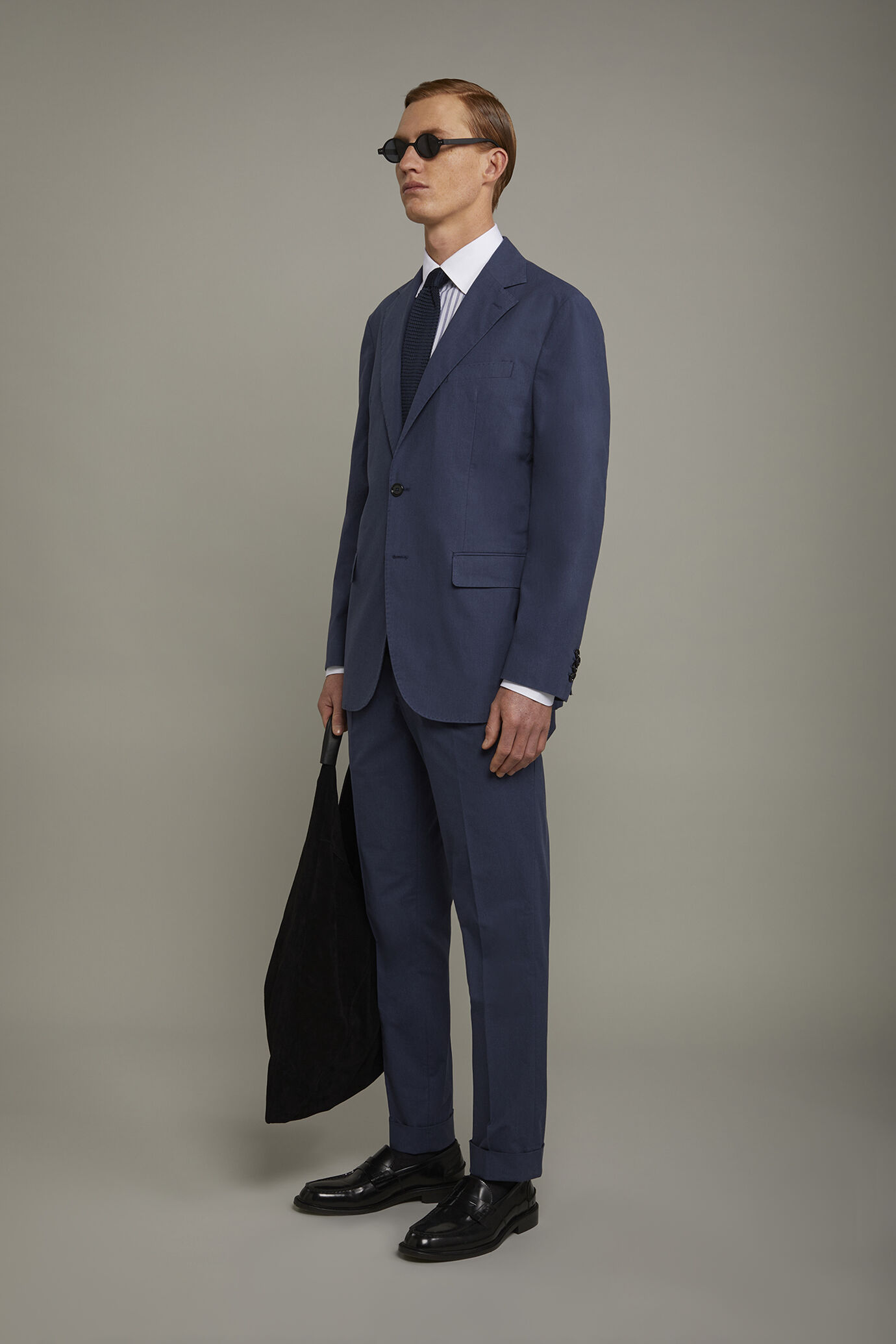 Men&rsquo;s unlined single-breasted blazer with flap pockets in flamed effect fabric regular fit image number 1