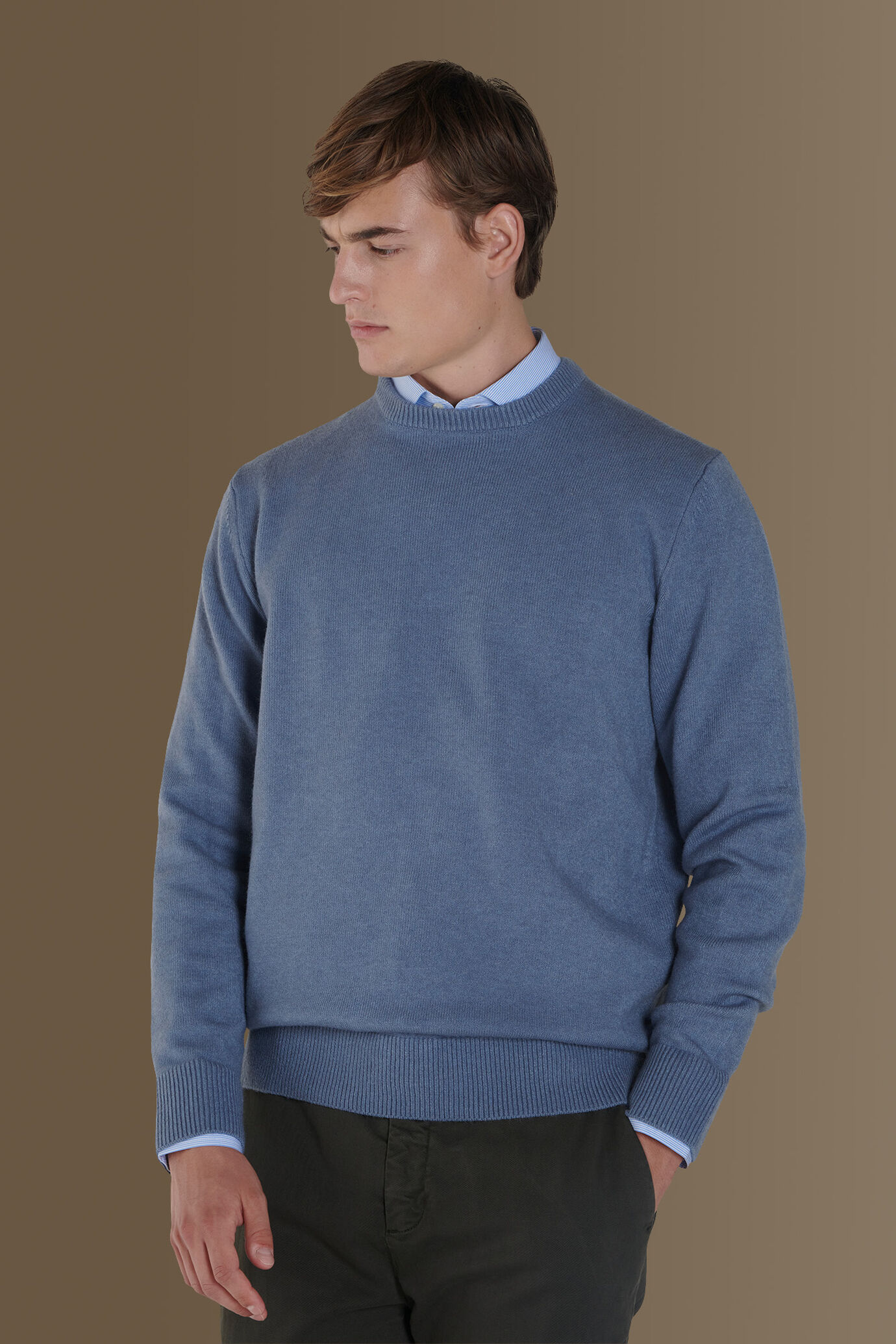 Round neck sweater soft touch image number 0